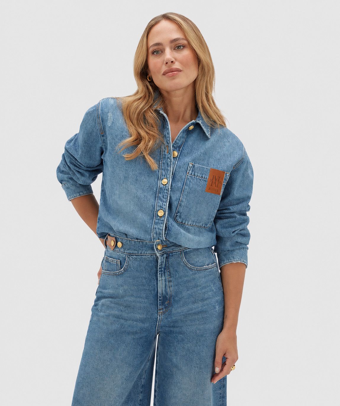 JV-DESSIE oversized denim blouse
