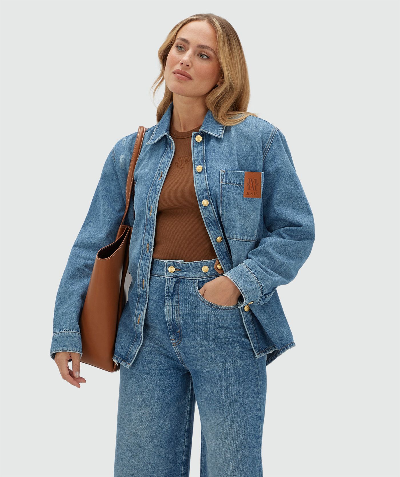 JV-DESSIE oversized denim blouse