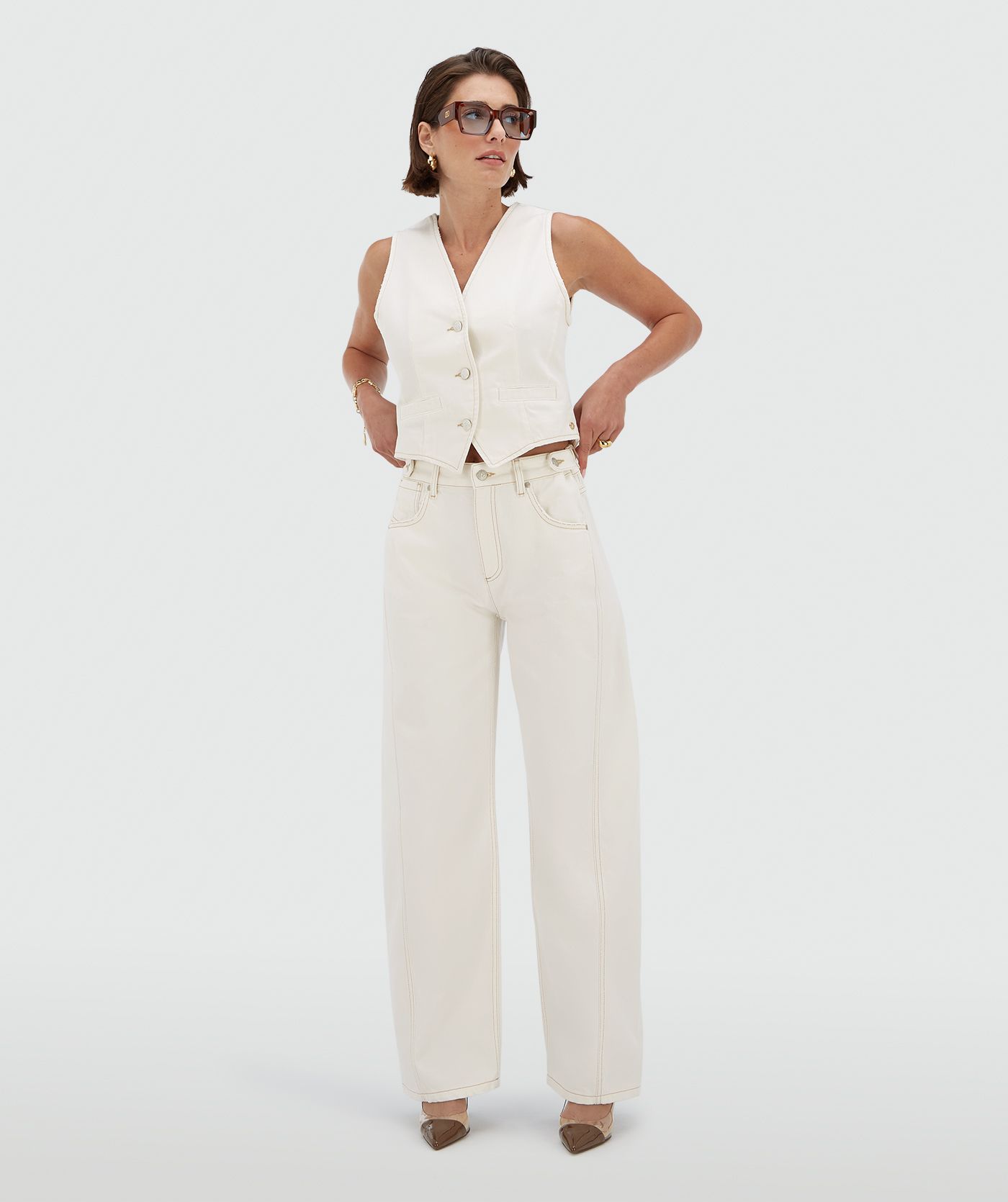 DEWI mid-rise balloon fit jeans