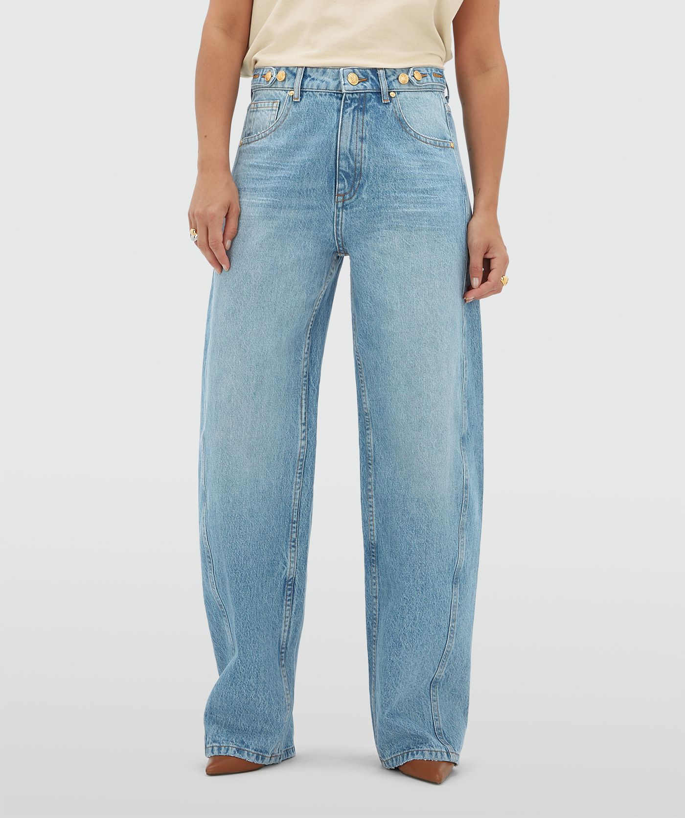 JV-DEWI mid rise balloon fit jeans