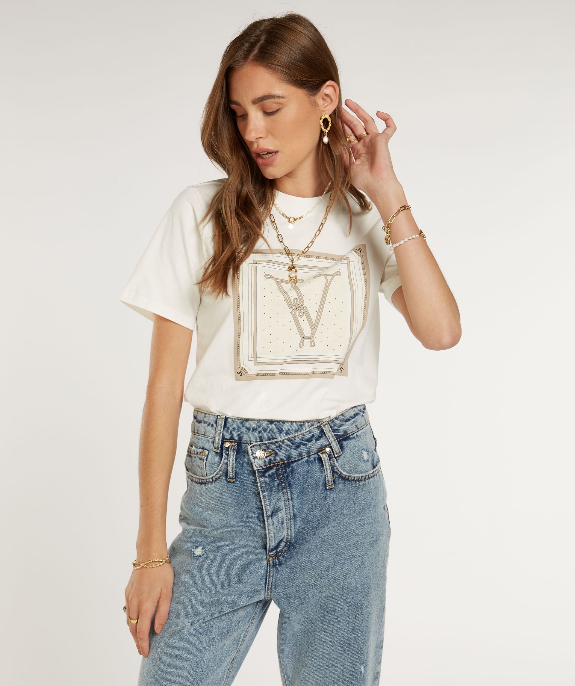 DORIE SCARF PRINT T-shirt