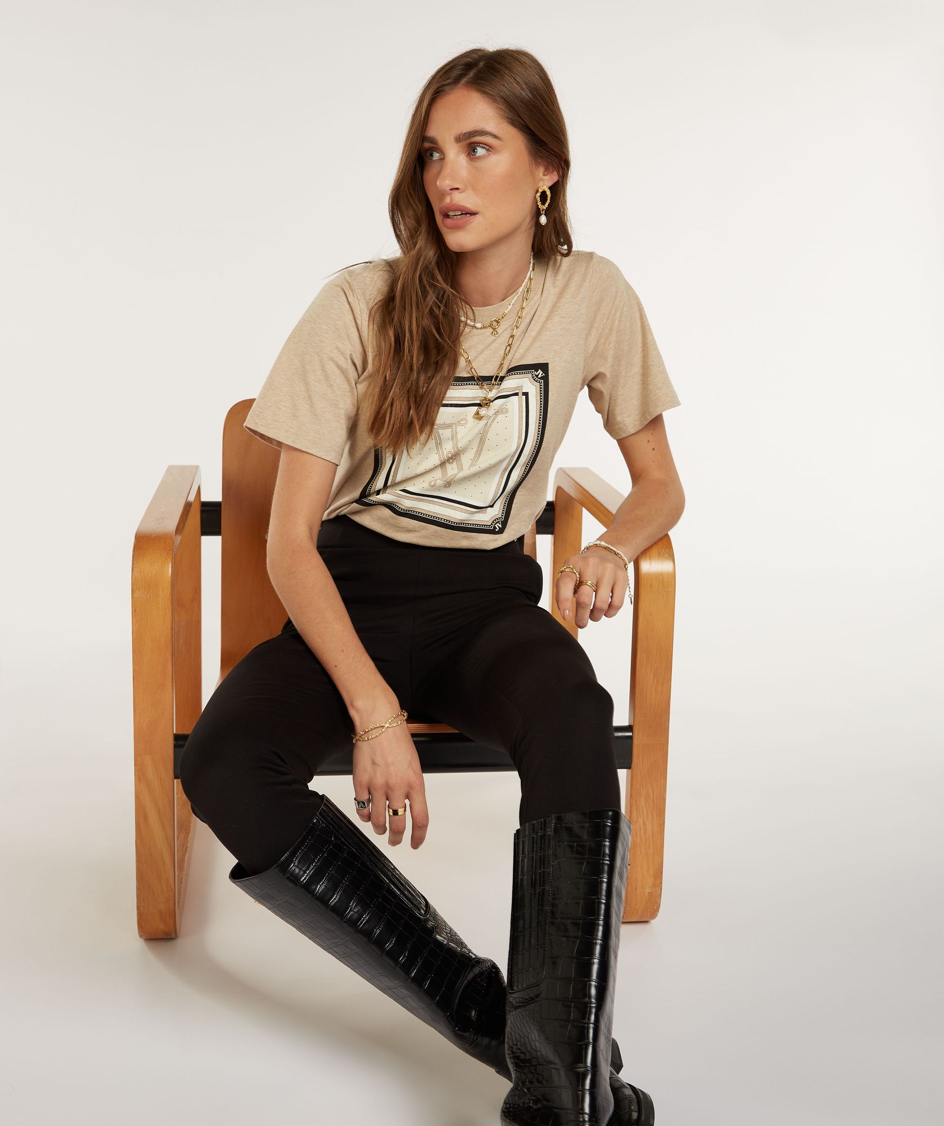 DORIE SCARF PRINT T-shirt