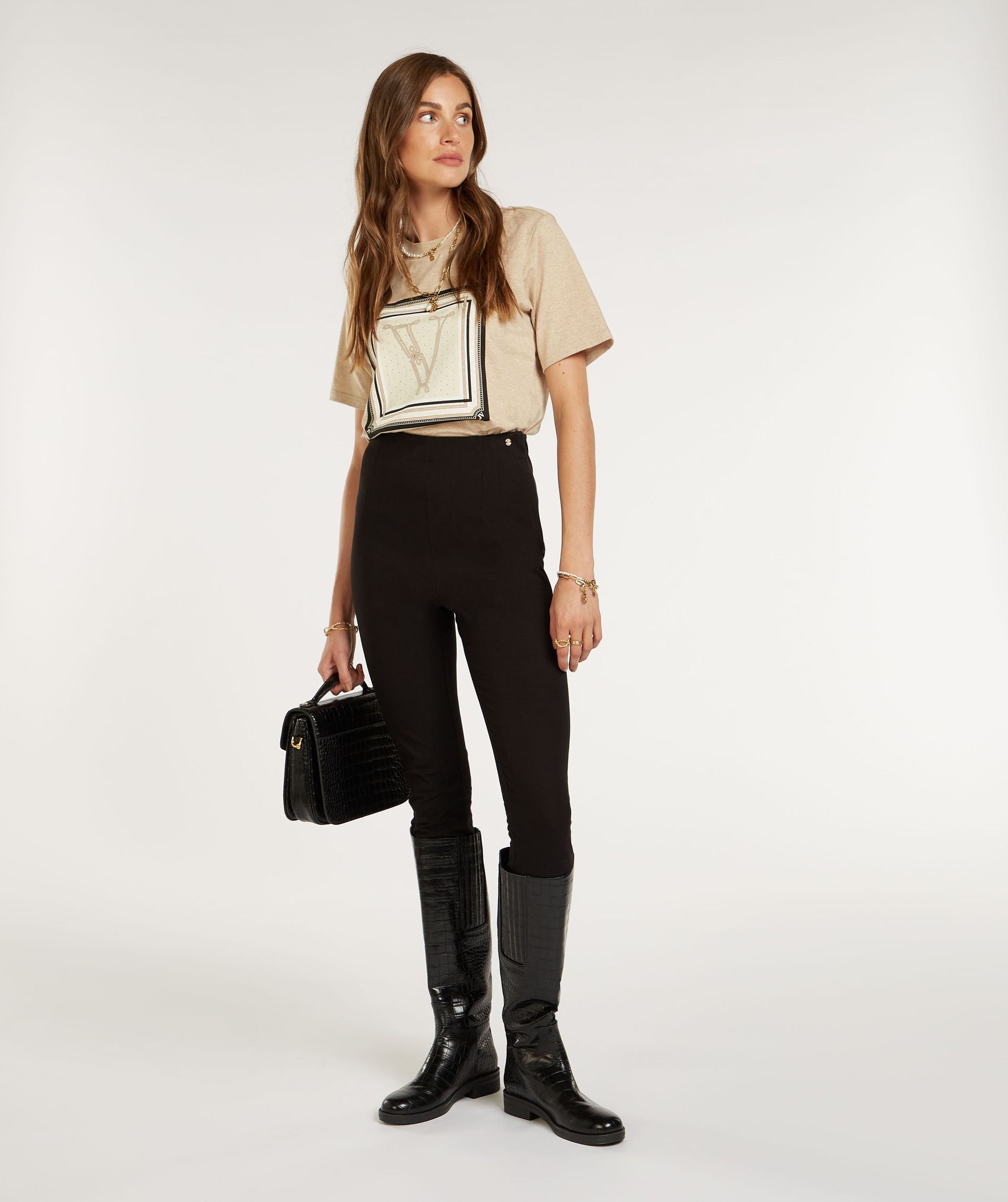 DORIE SCARF PRINT T-shirt
