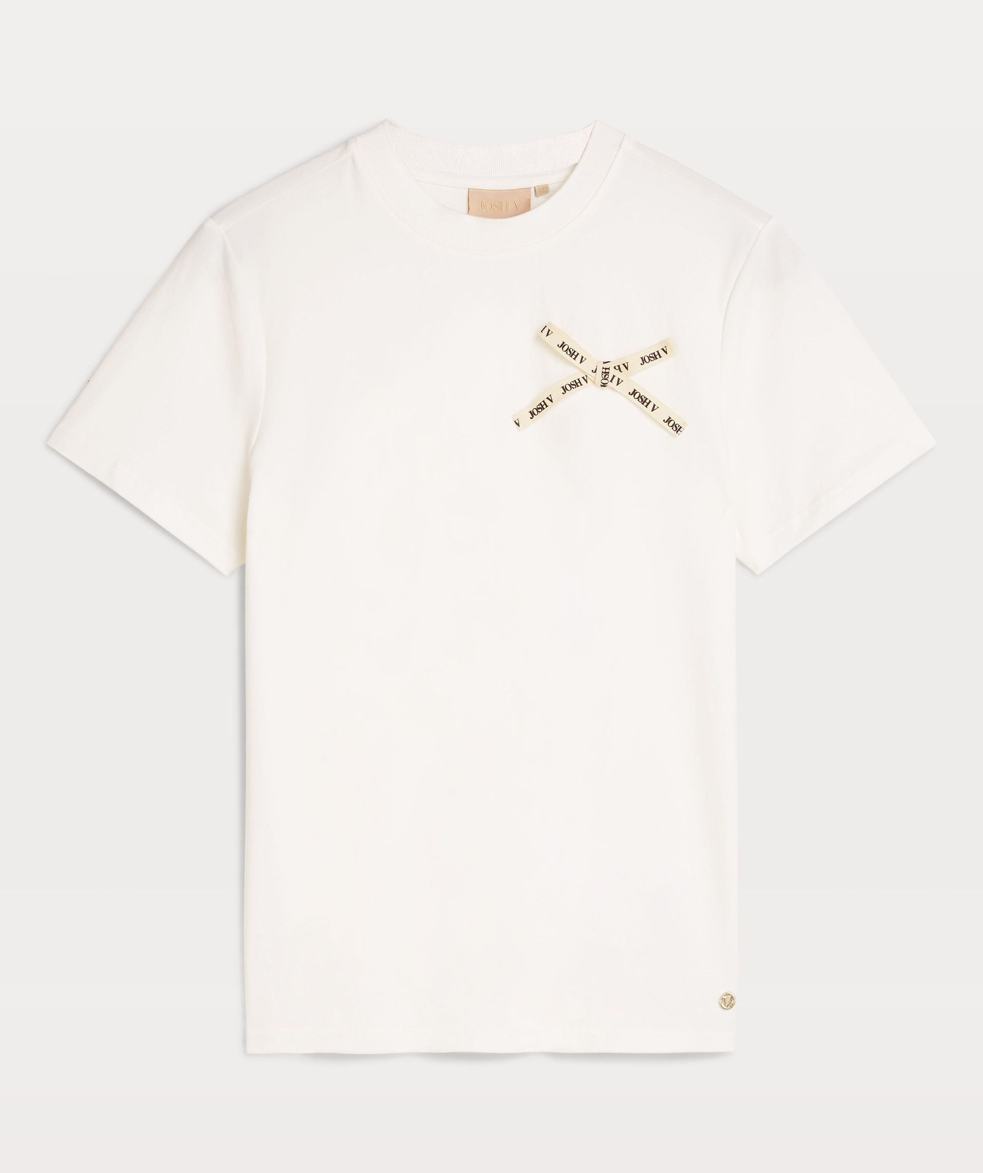 DORIE BOW regular fit T shirt Off White JOSH V Official online shop