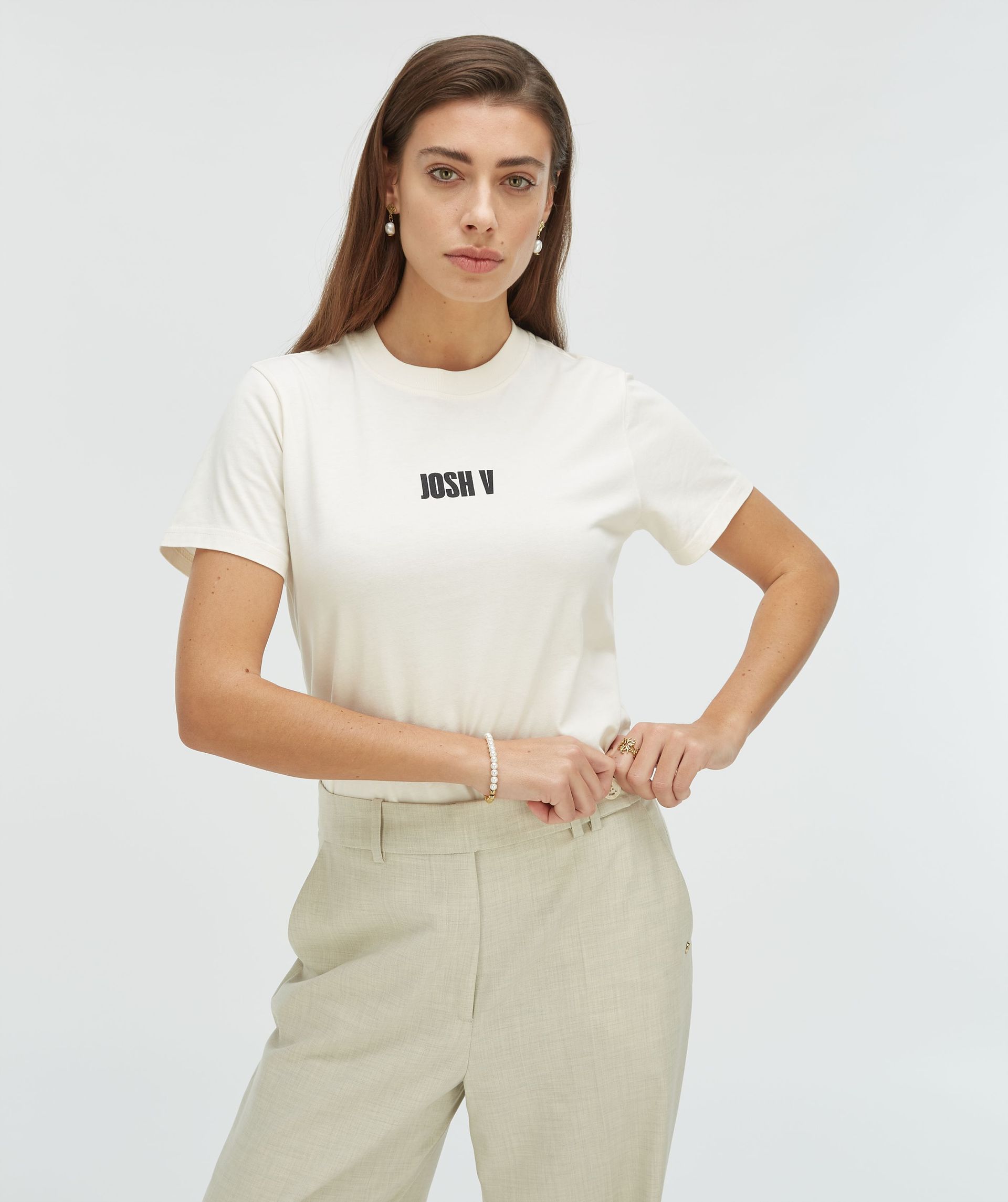 DORIE regular fit T-shirt met logo