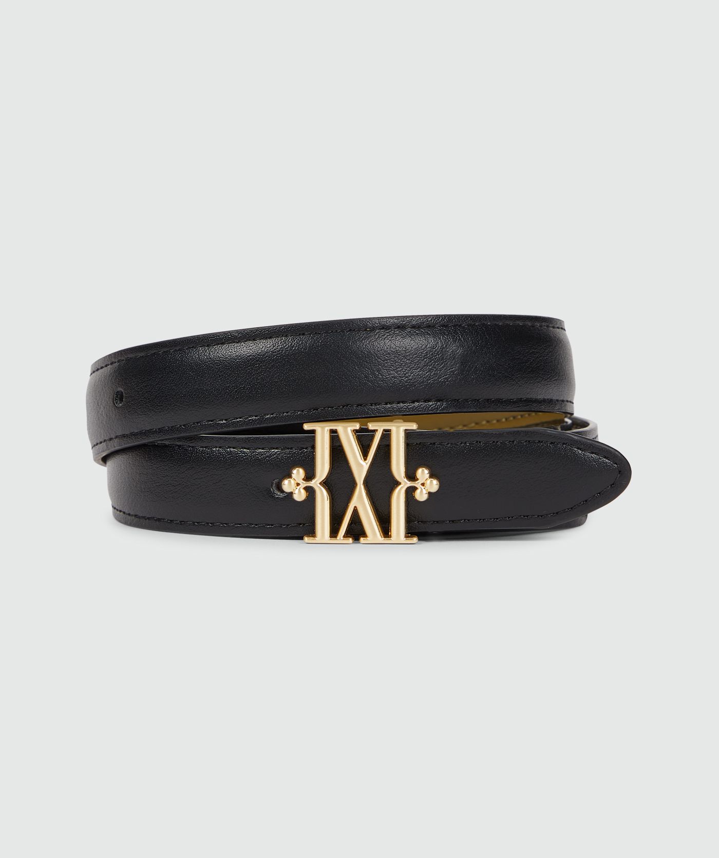 Olive Green Black riem met goudkleurig JOSH V monogram gesp