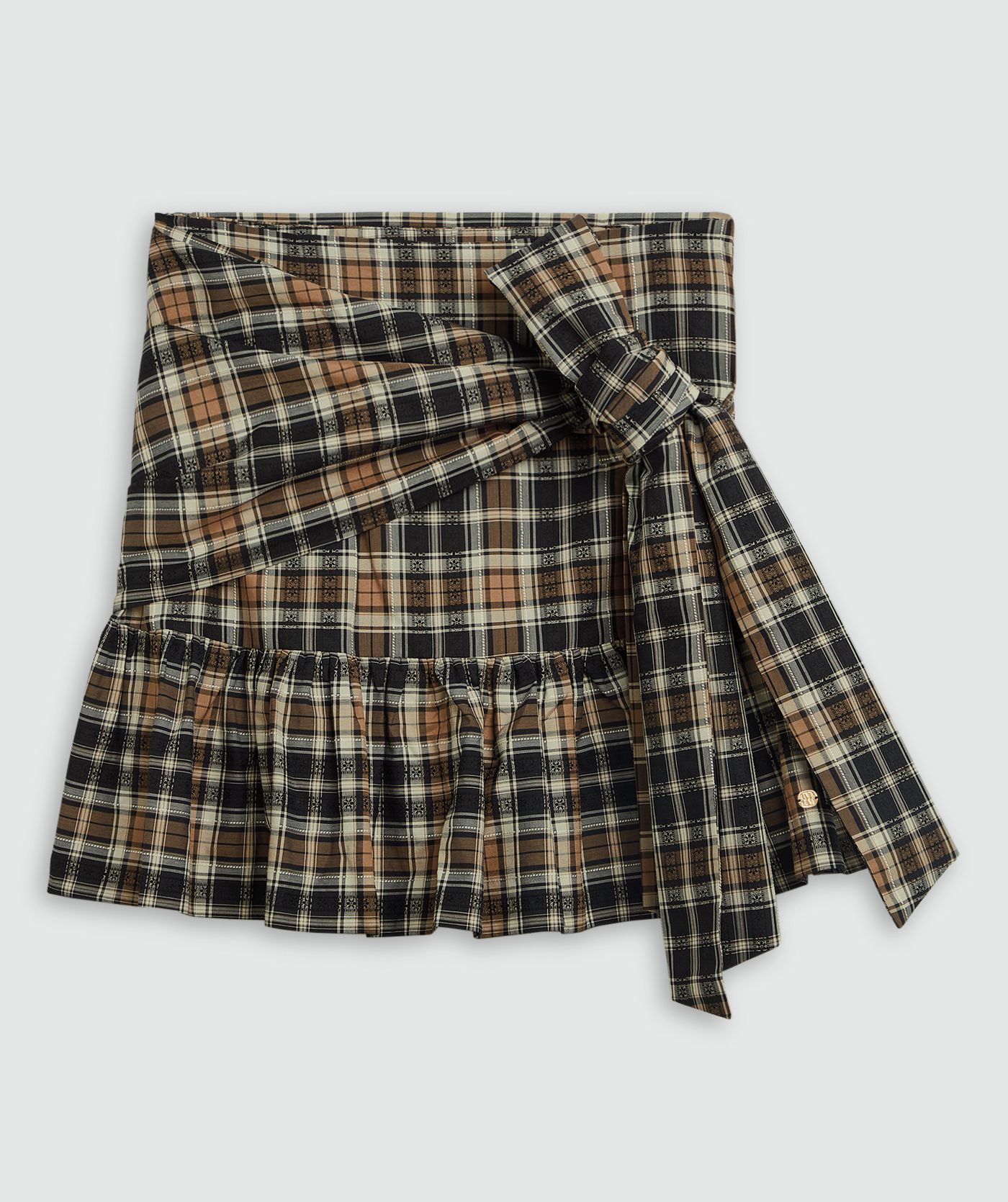 JV-DREYA high-waisted checked mini skirt