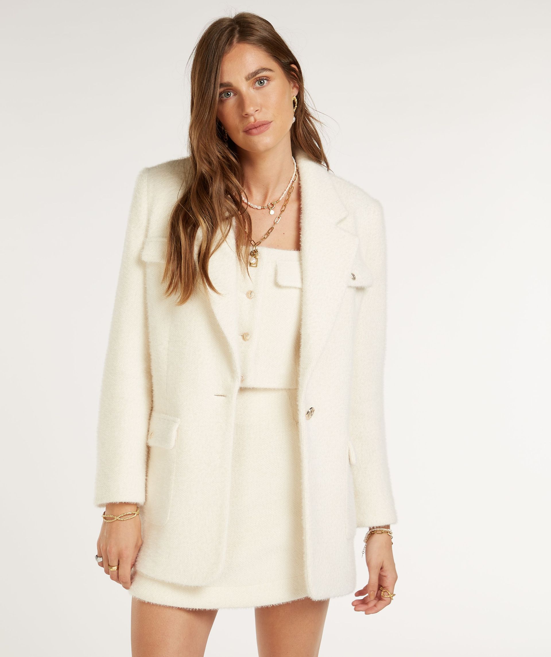DYANTHA Blazer Off White Blazer JOSH V Winter 2022 Official online shop