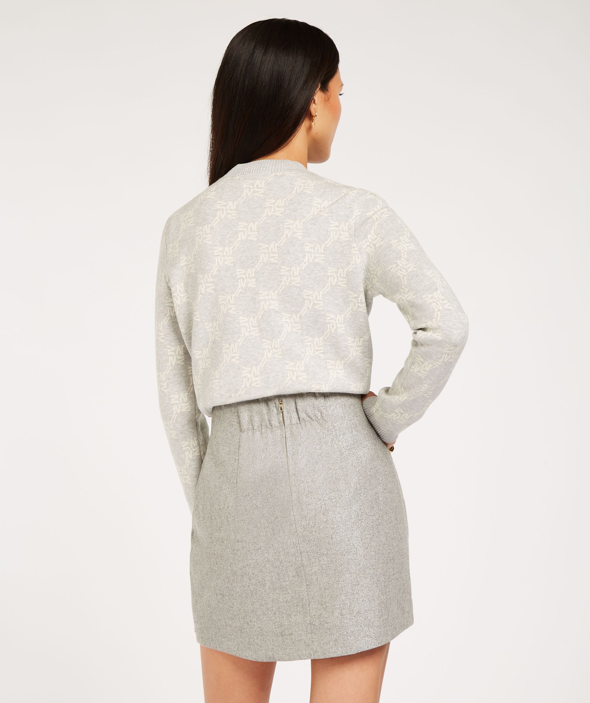 ELLEN fitted skirt with lurex