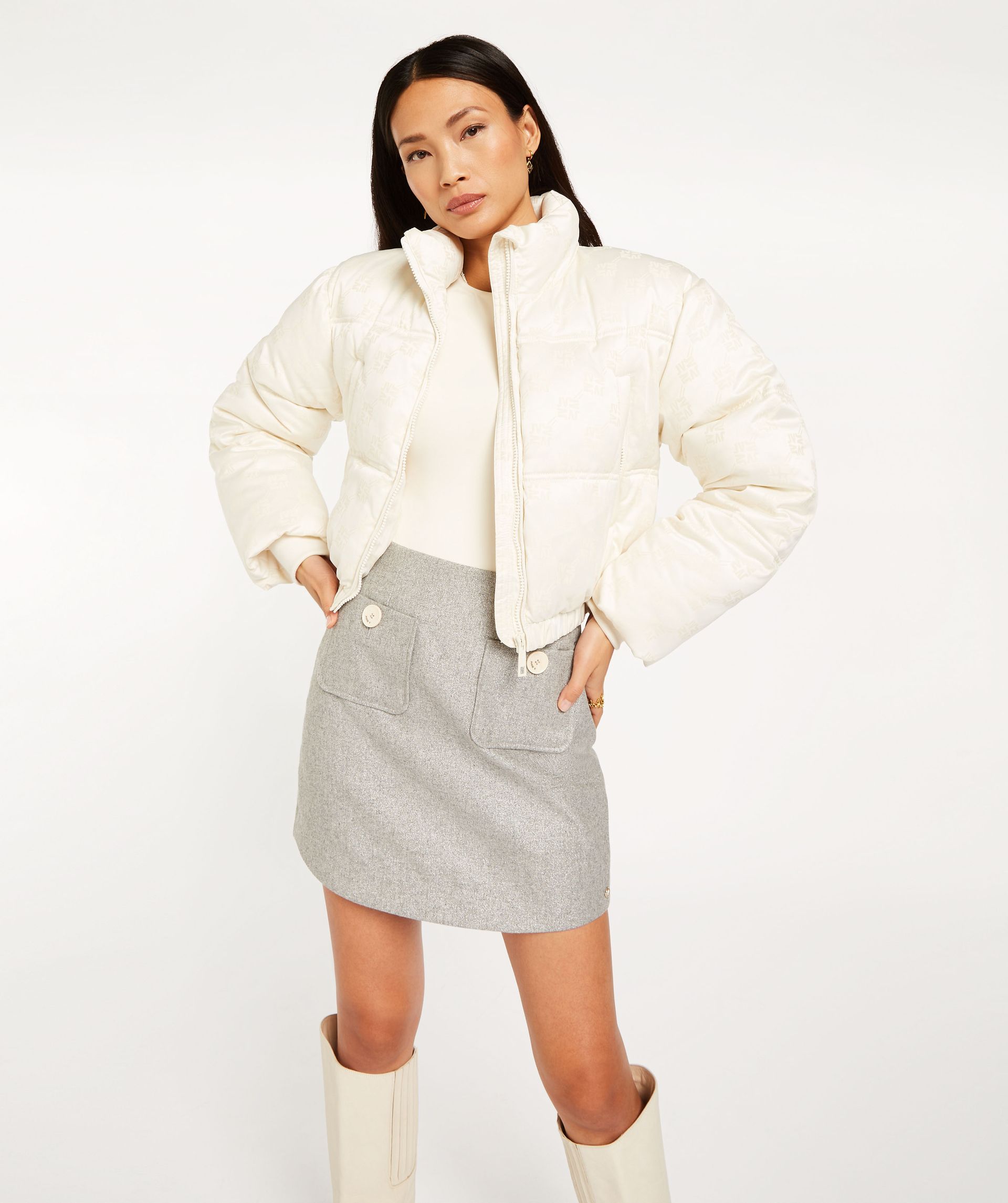 ELLEN fitted skirt with lurex