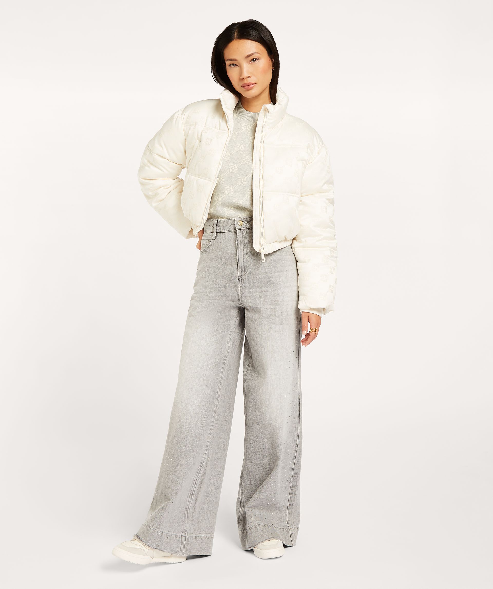 ELLIS kurze Pufferjacke mit Logoprint