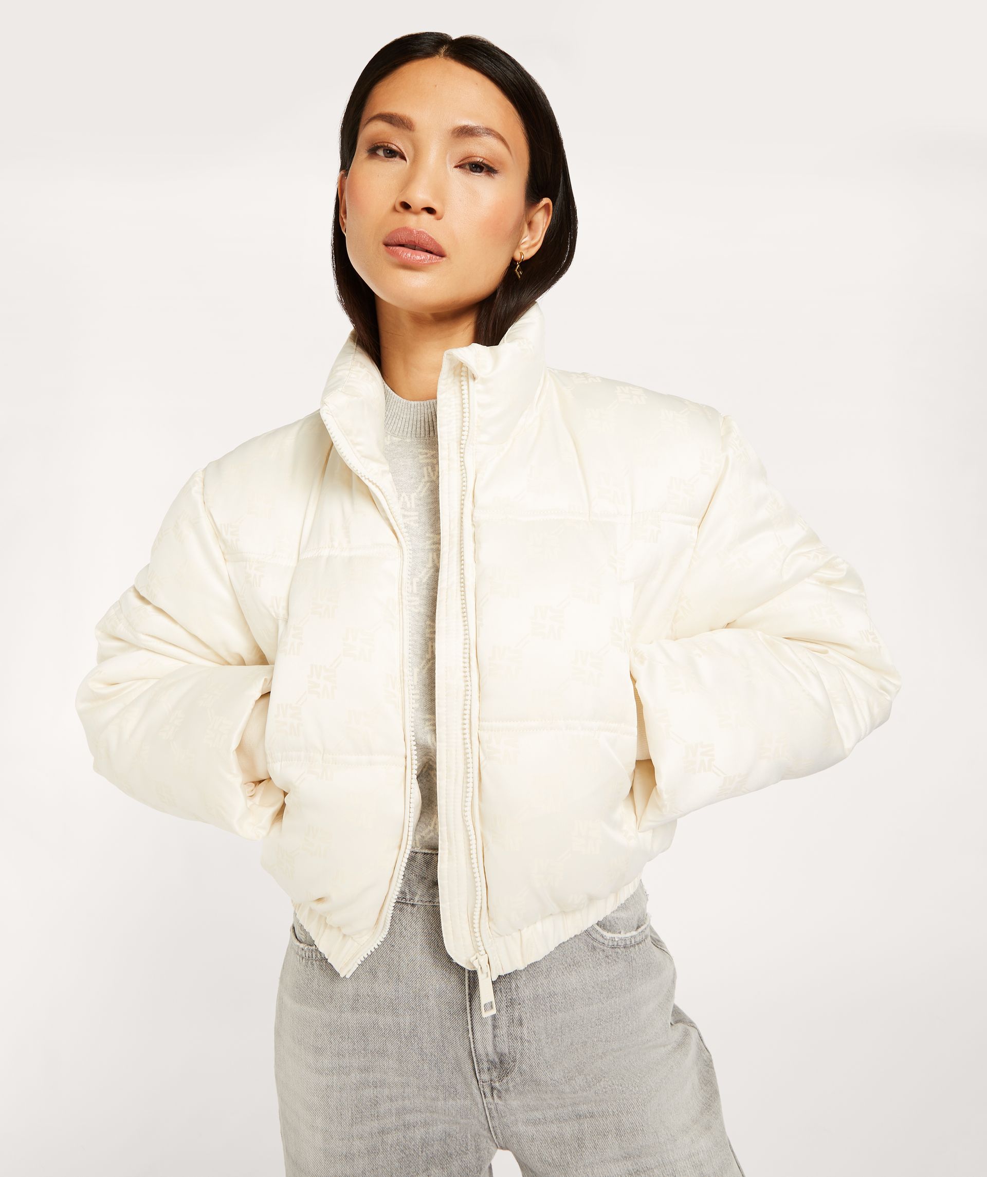 ELLIS kurze Pufferjacke mit Logoprint