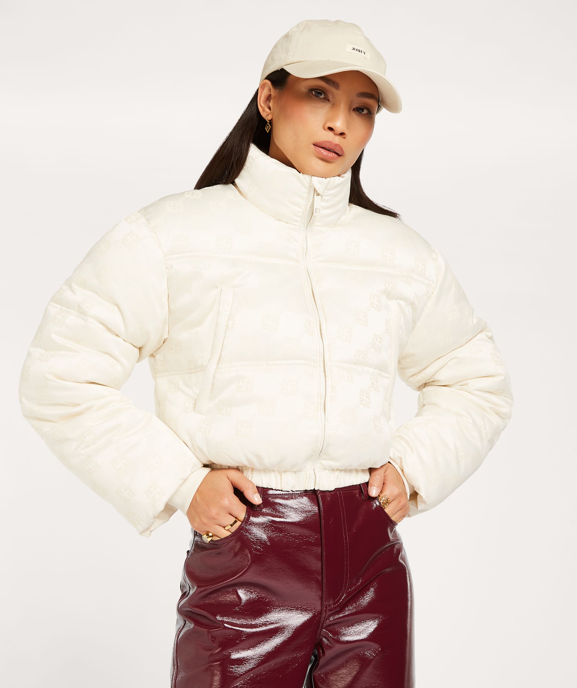 ELLIS kurze Pufferjacke mit Logoprint