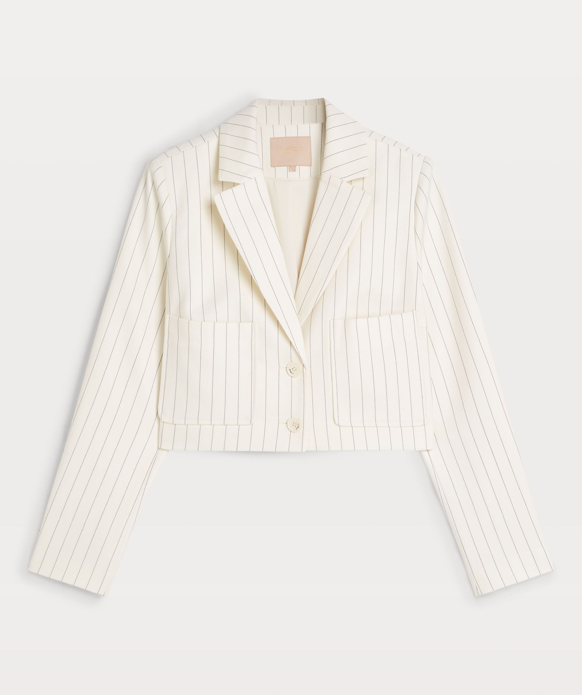 EMMA cropped blazer met krijtstreep