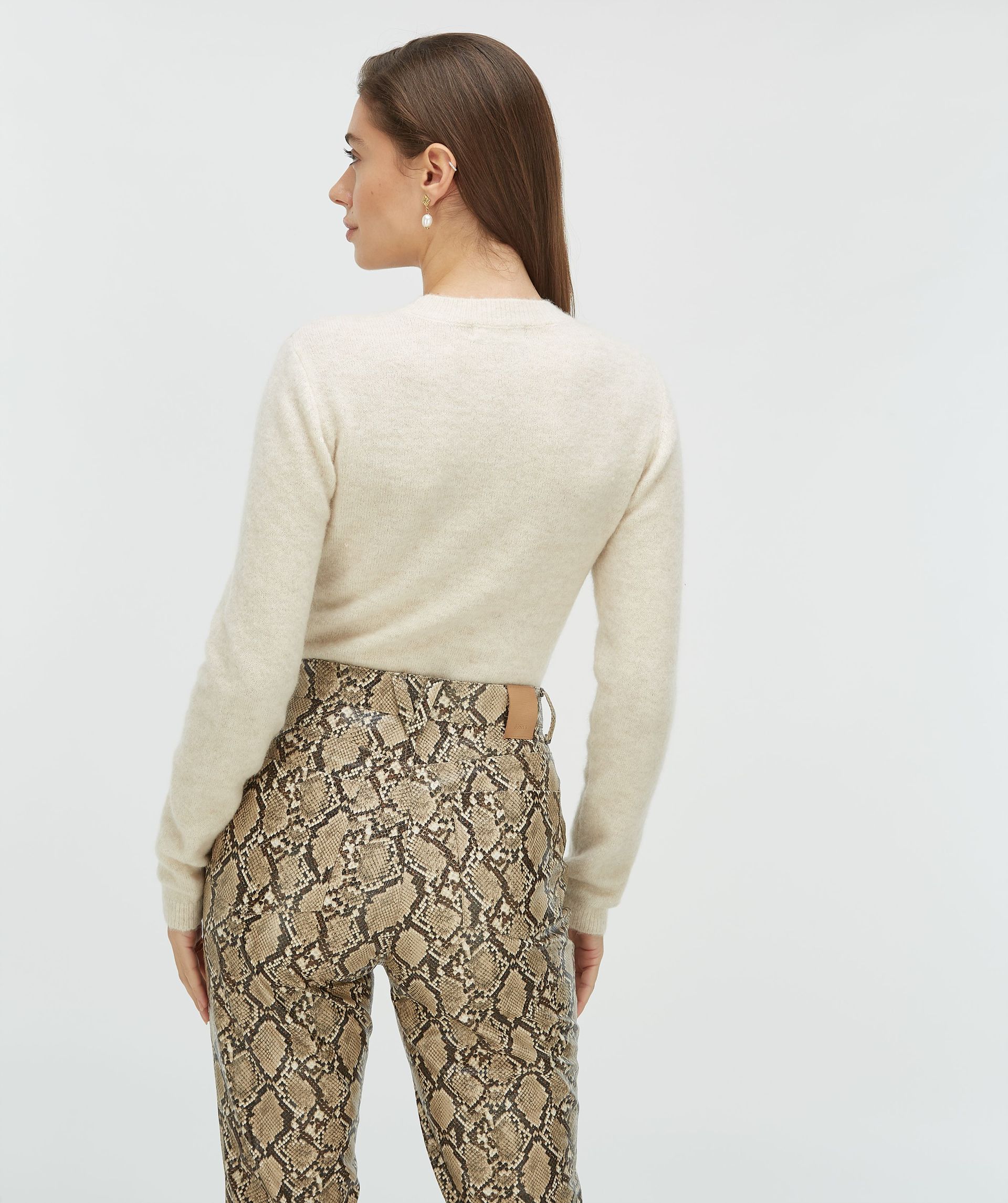 ESAI slim fit trui met sierstenen
