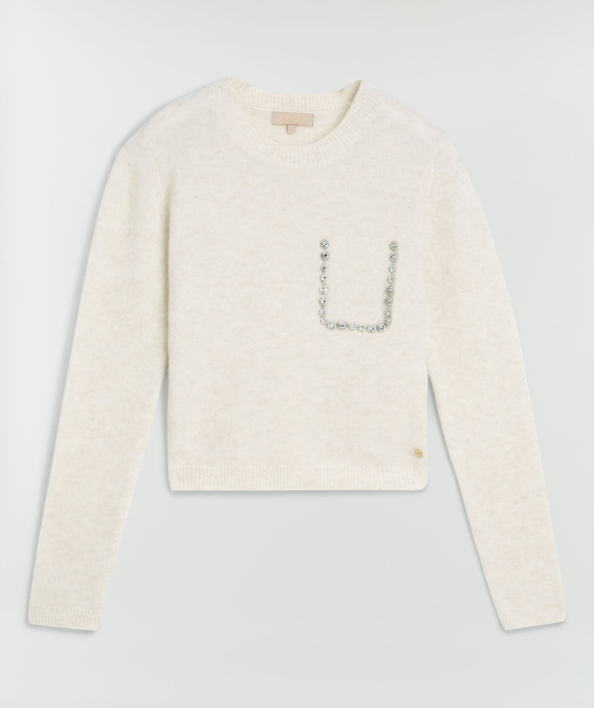 ESAI slim fit trui met sierstenen