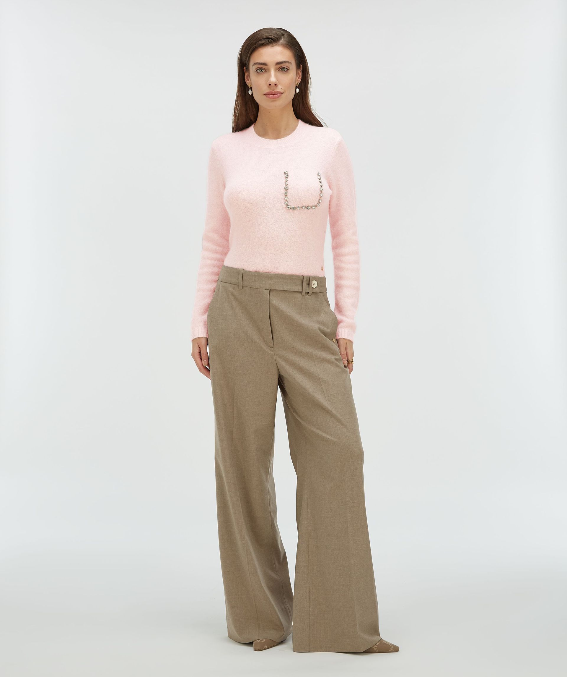 ESAI slim fit sweater with decorative stones