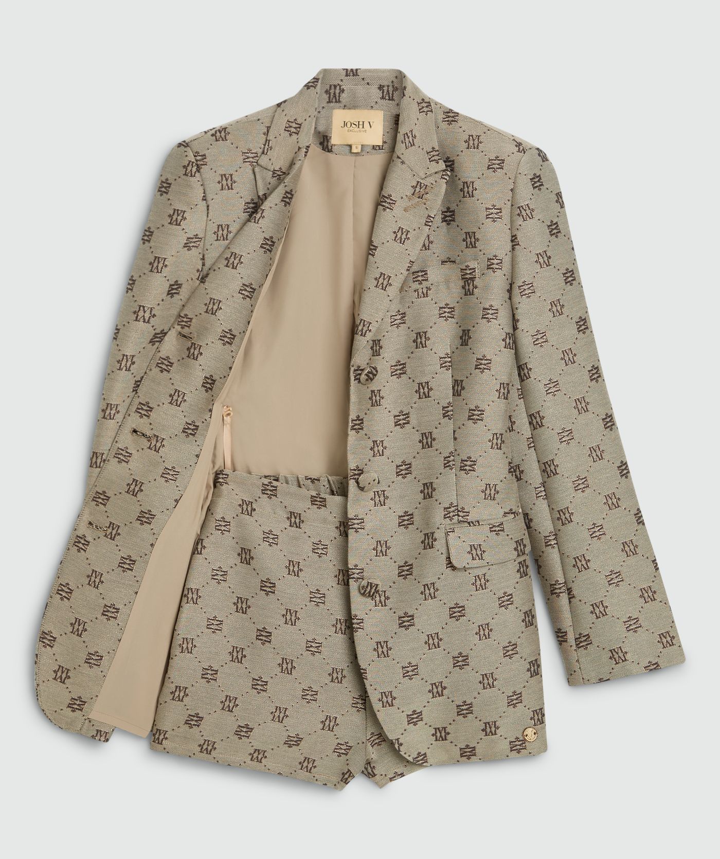 ESTRELLA oversized blazer dress with lurex