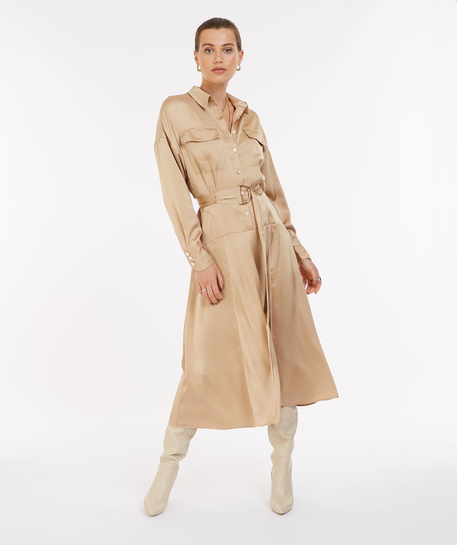 EZRA Dress Soft Beige | Dresses | JOSH V Winter 2021 | Official online shop