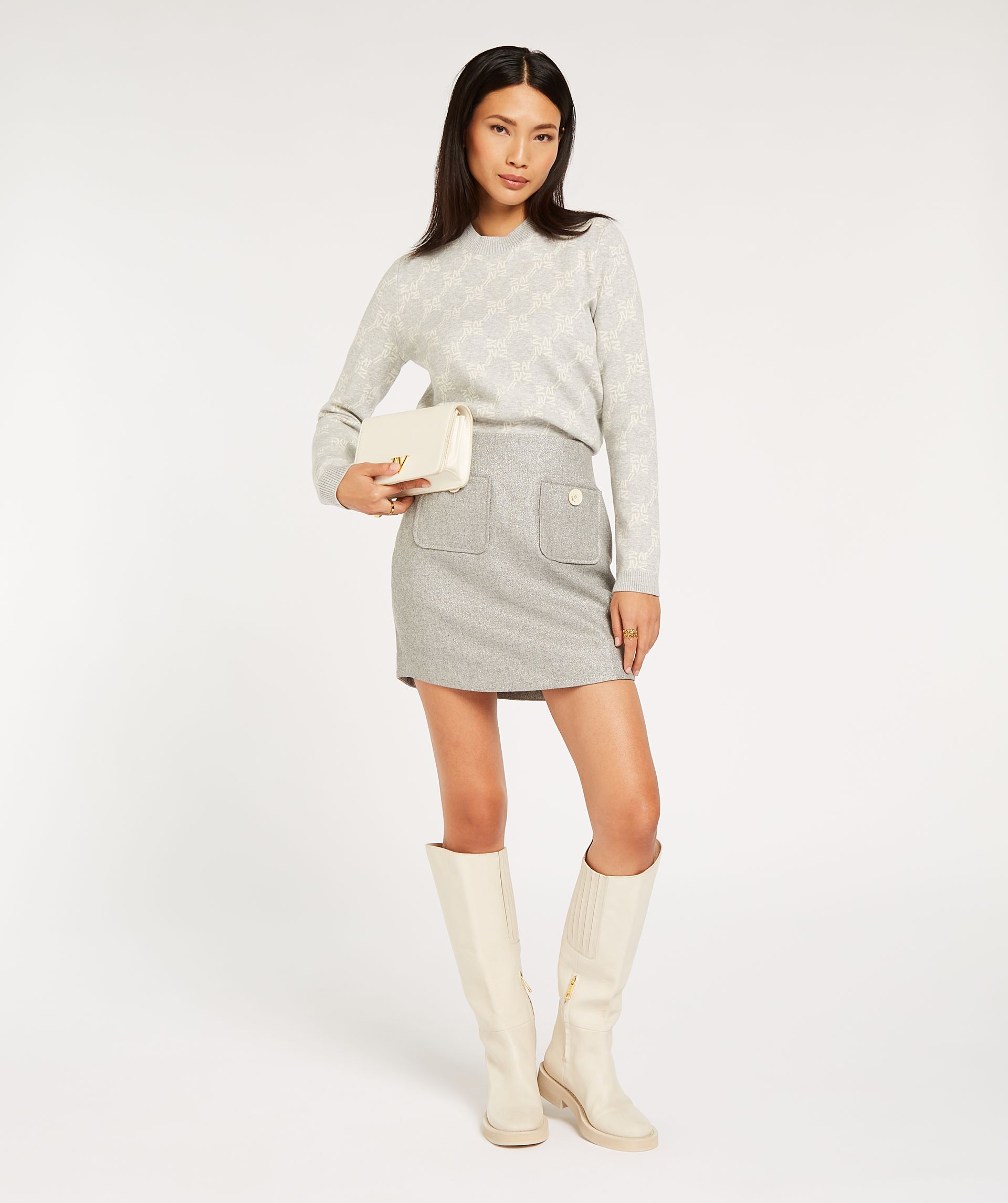FAE slim fit sweater with logo print