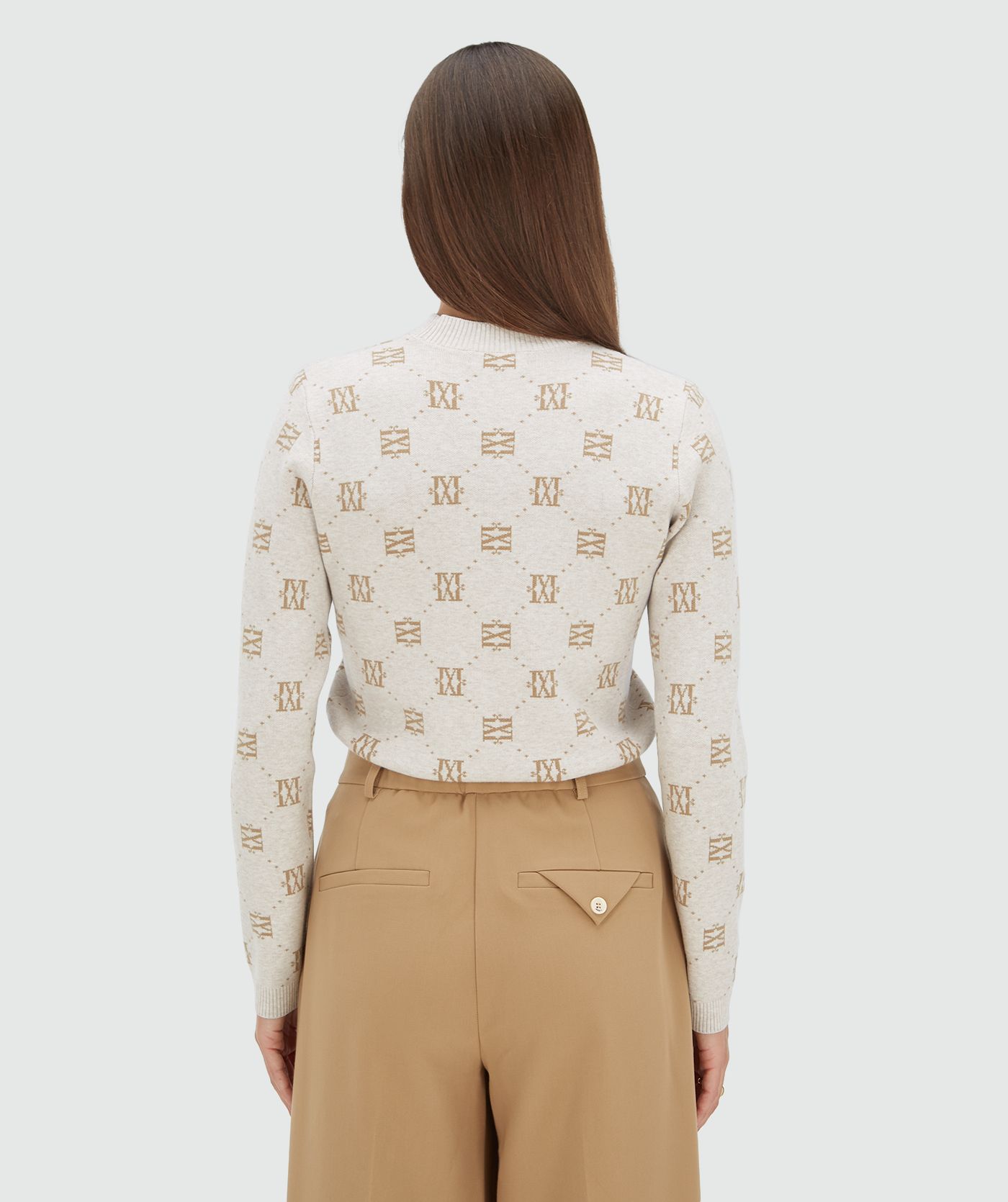 FAE straight fit trui met logoprint