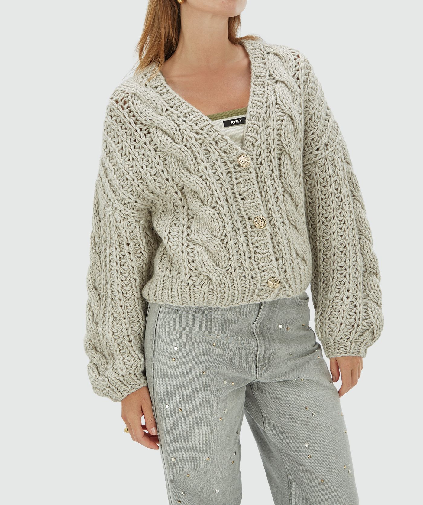 FAYENNA cardigan with wool