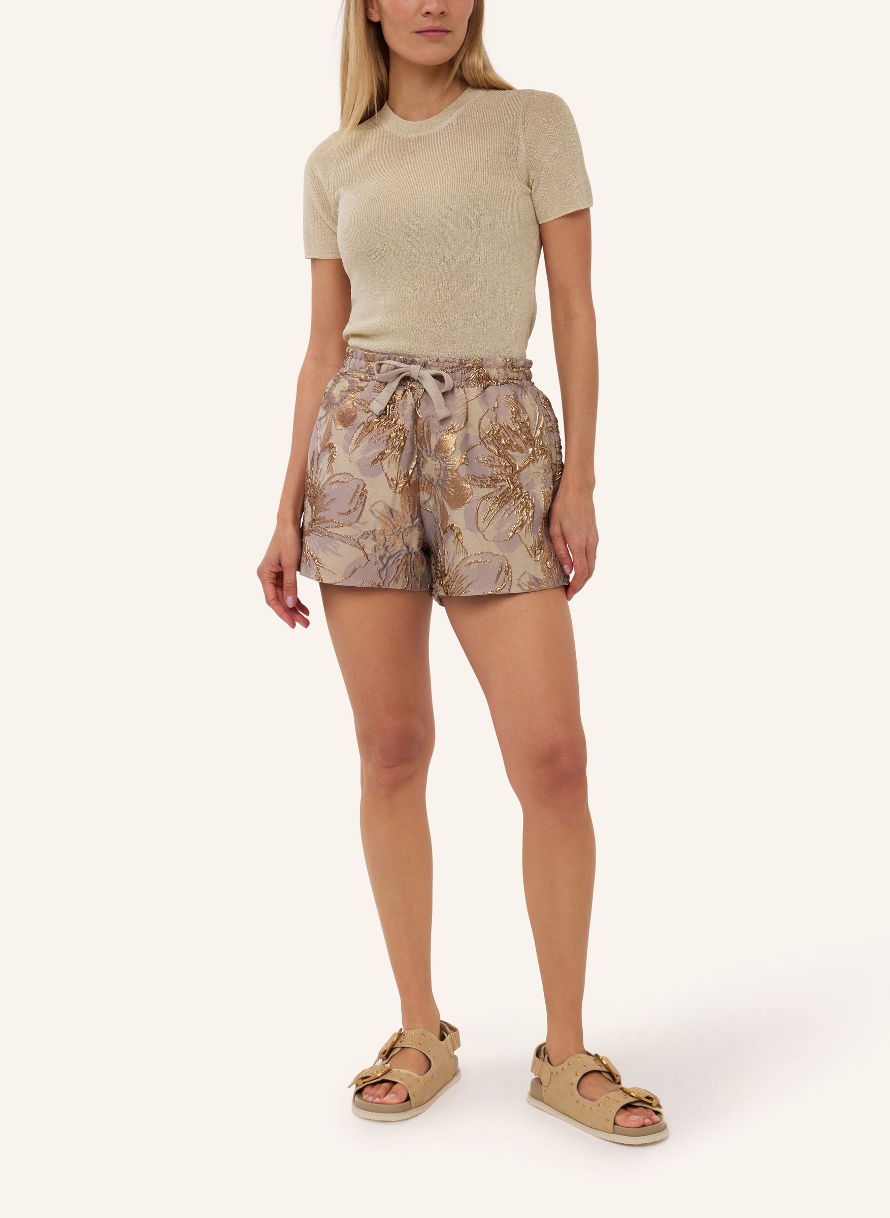FLORIAN regular fit shorts with metallic details
