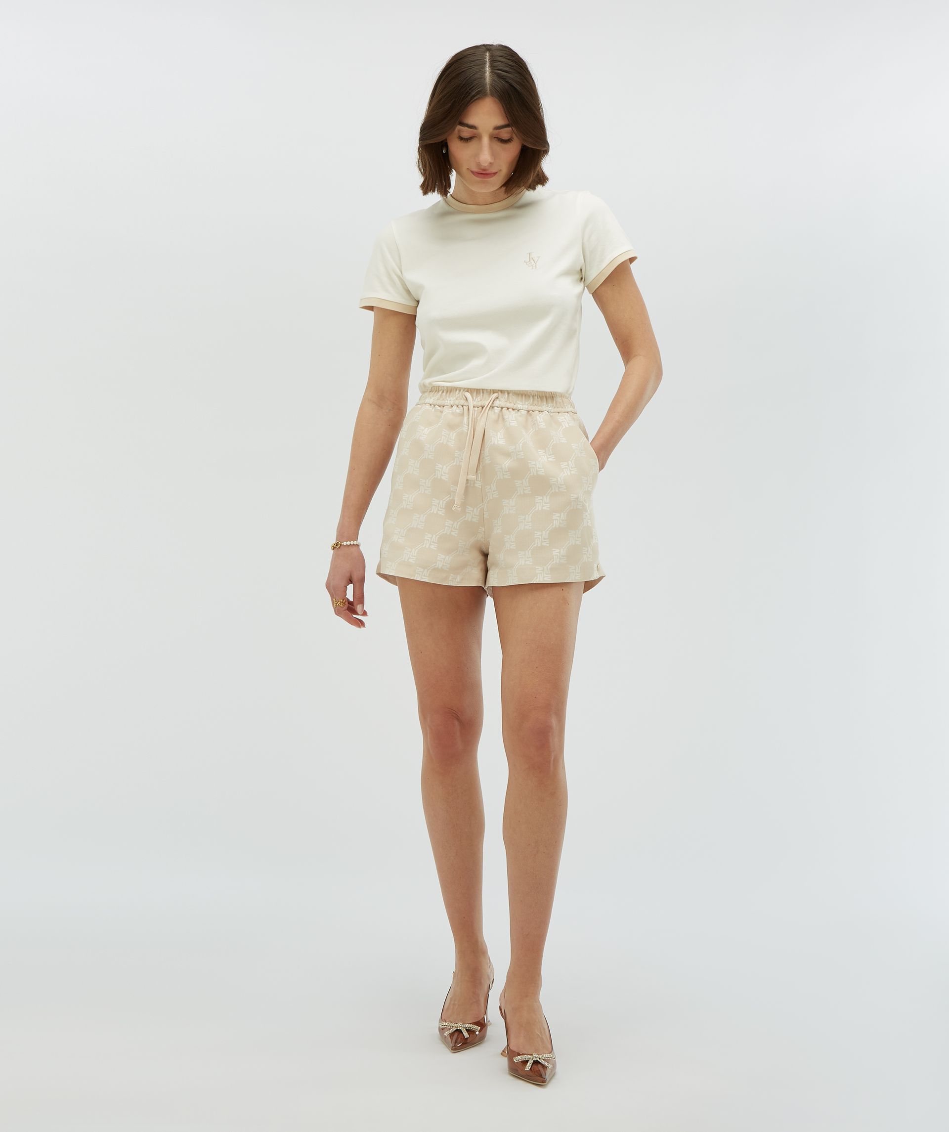 FLORIAN regular fit shorts met logoprint - Josh V