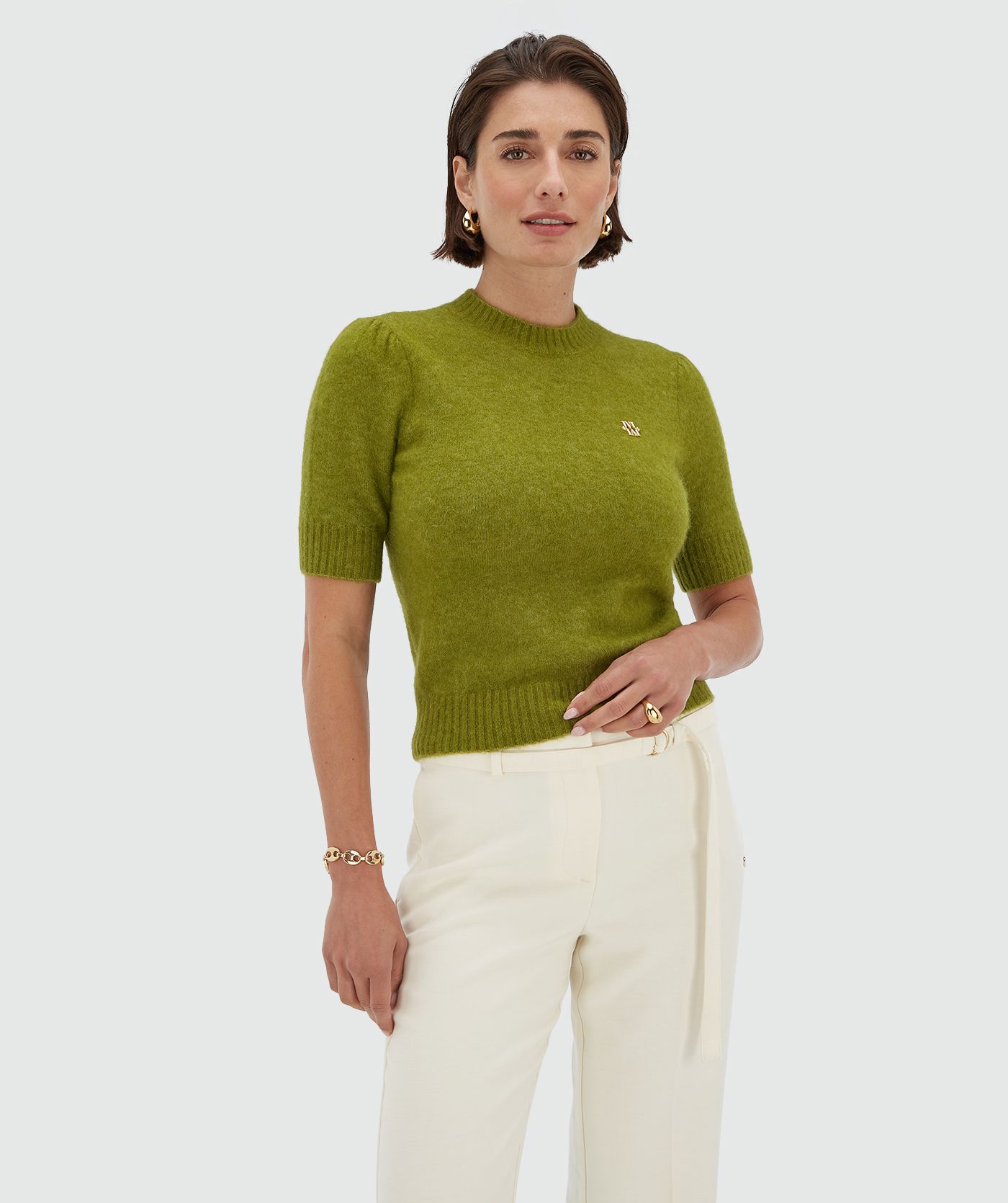 FRANKA slim fit top with merino wool