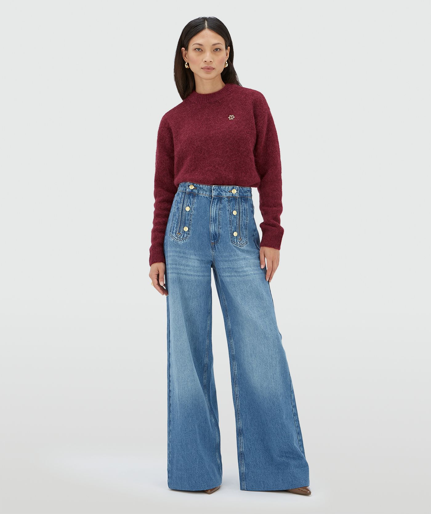 FRESIA oversized sweater with merino wool