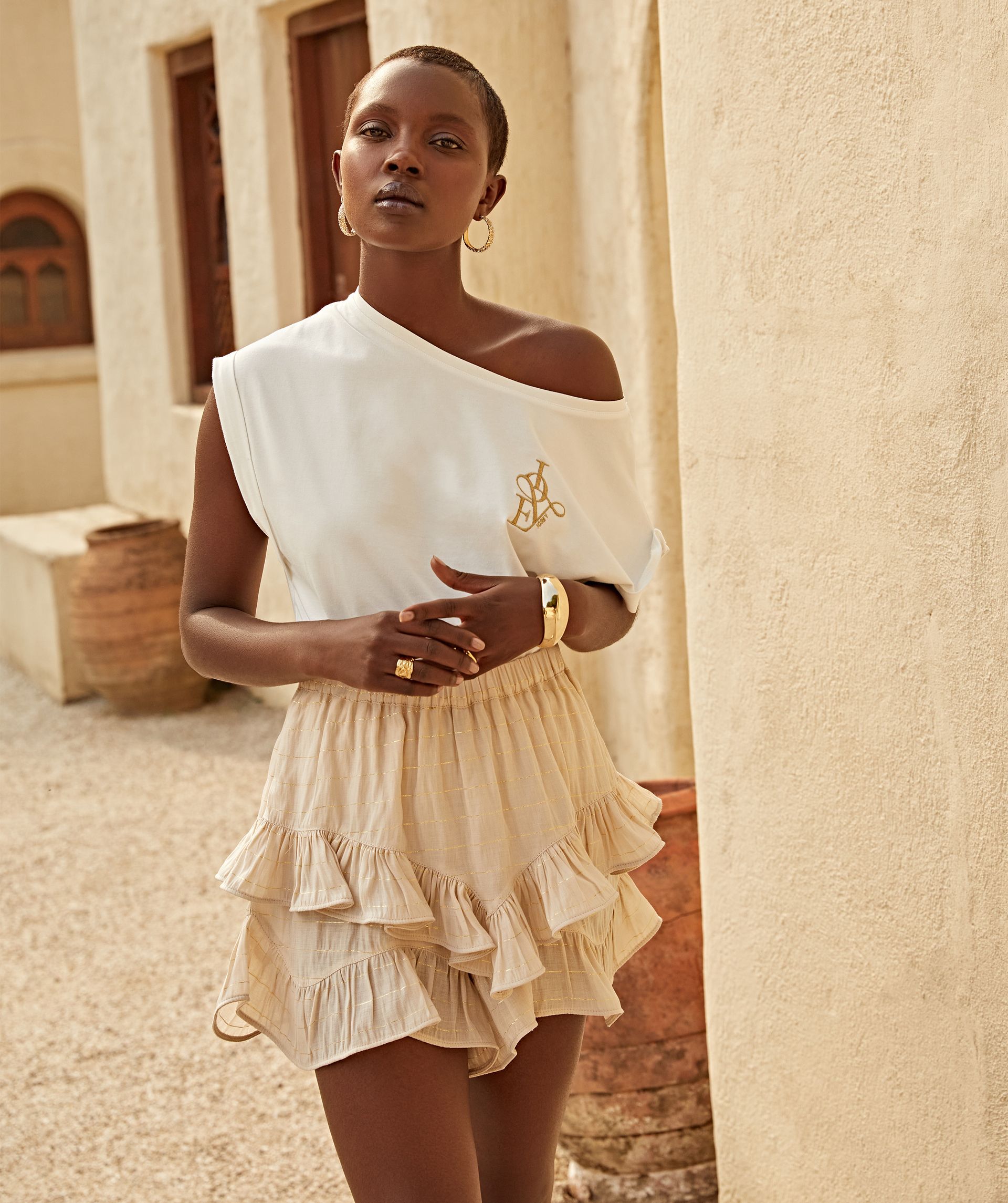 SHARINA Shorts met lurex