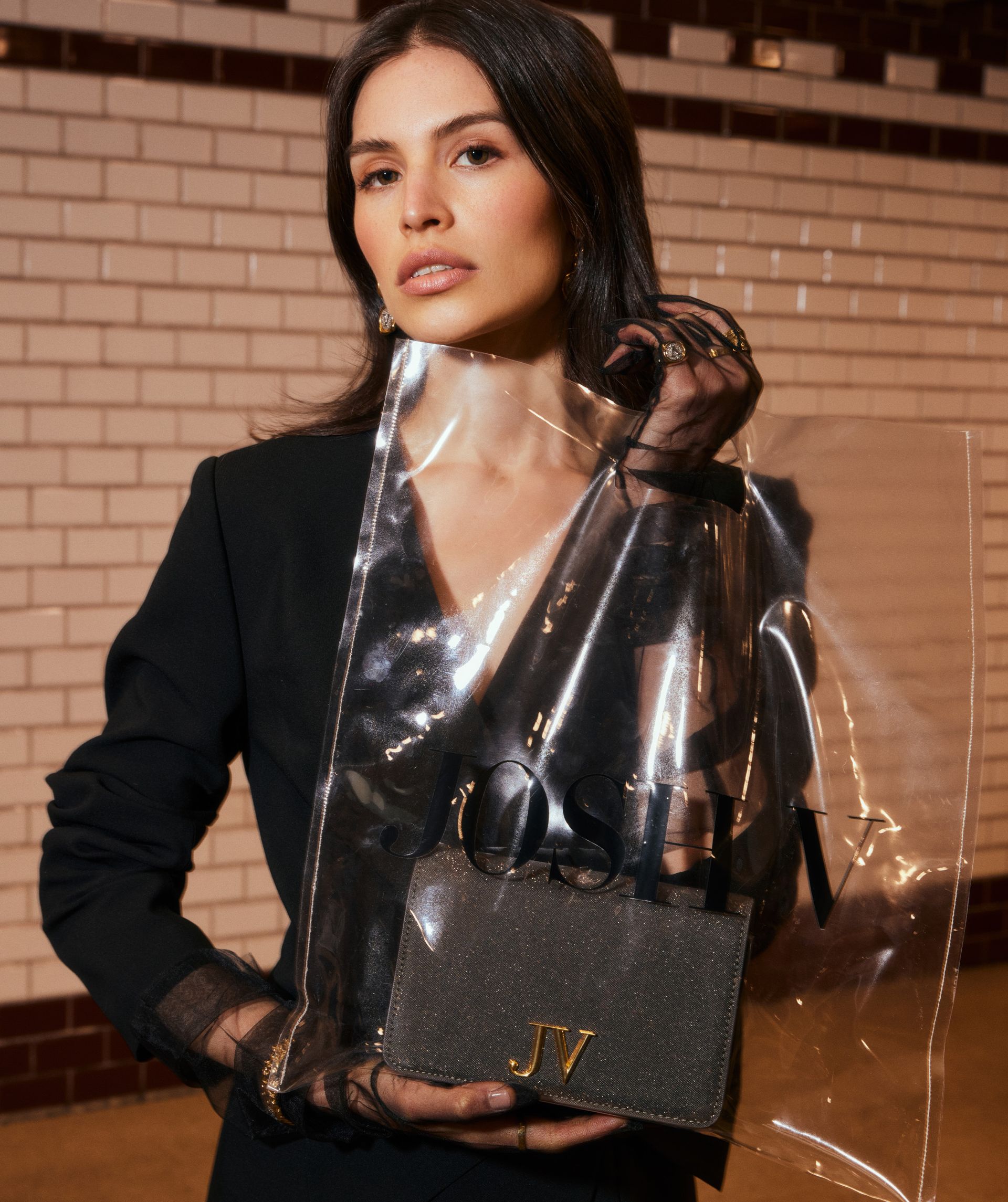 RAIZA crossbodytas met glitter