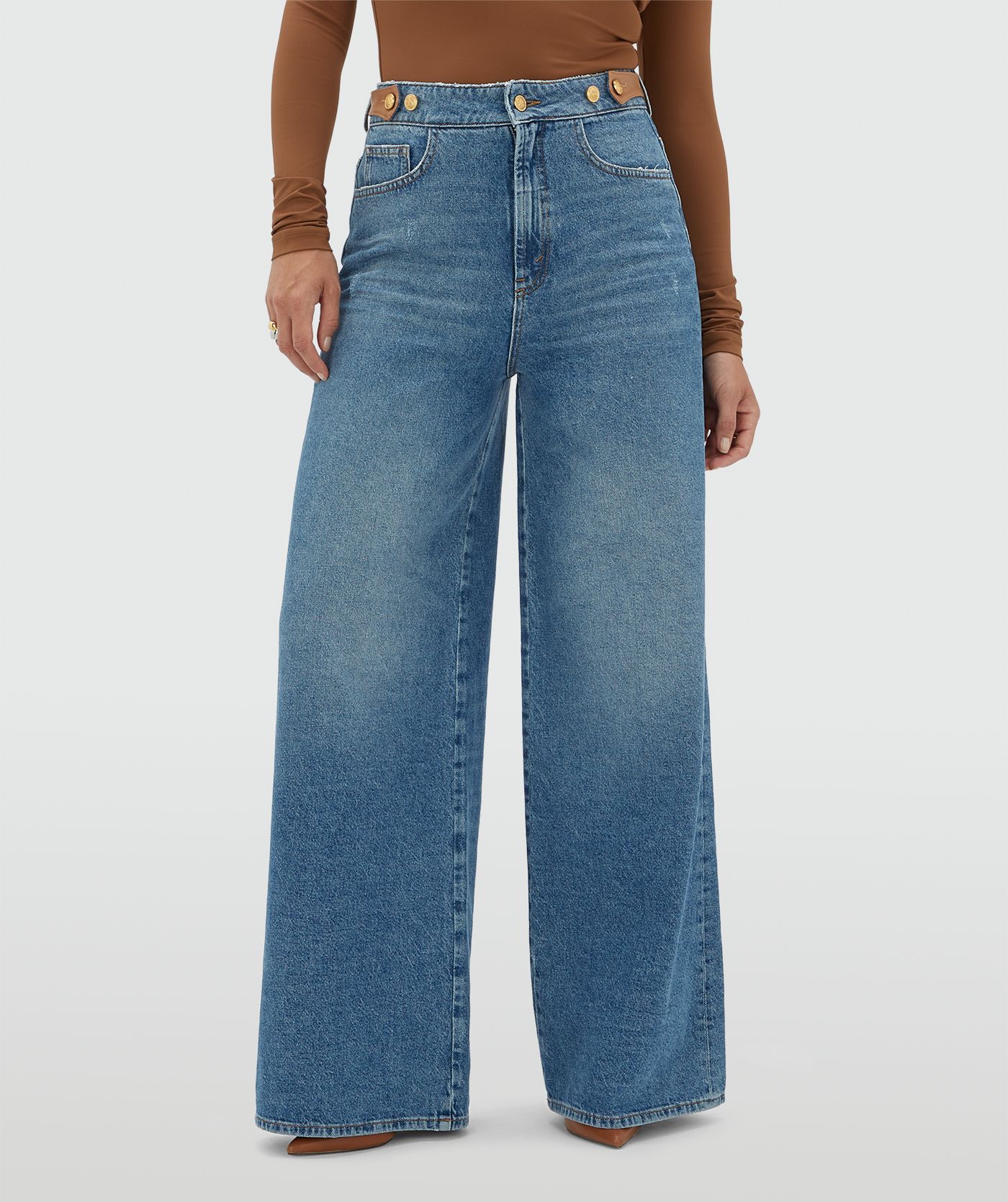 JV-GLORIA high waisted wide leg jeans