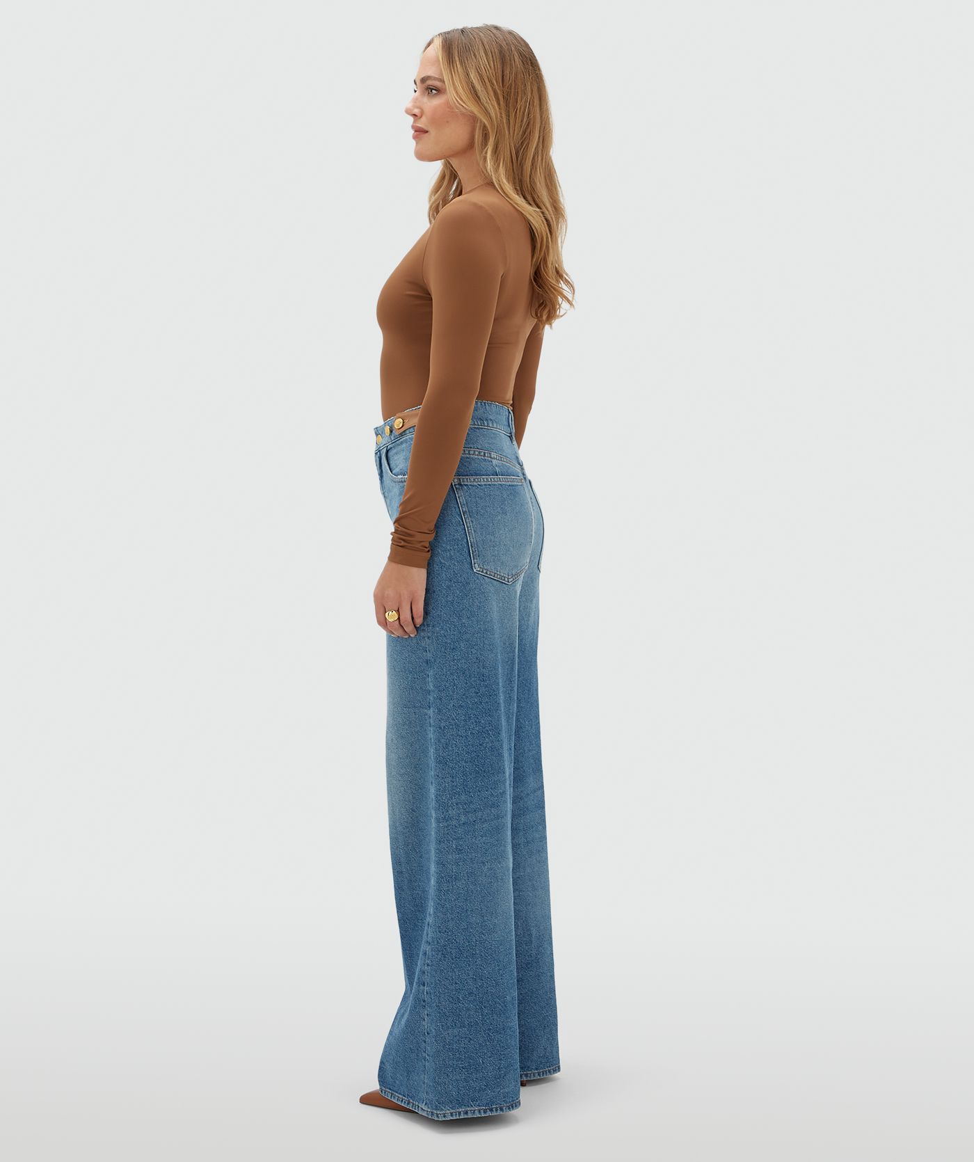 JV-GLORIA high waisted wide leg jeans