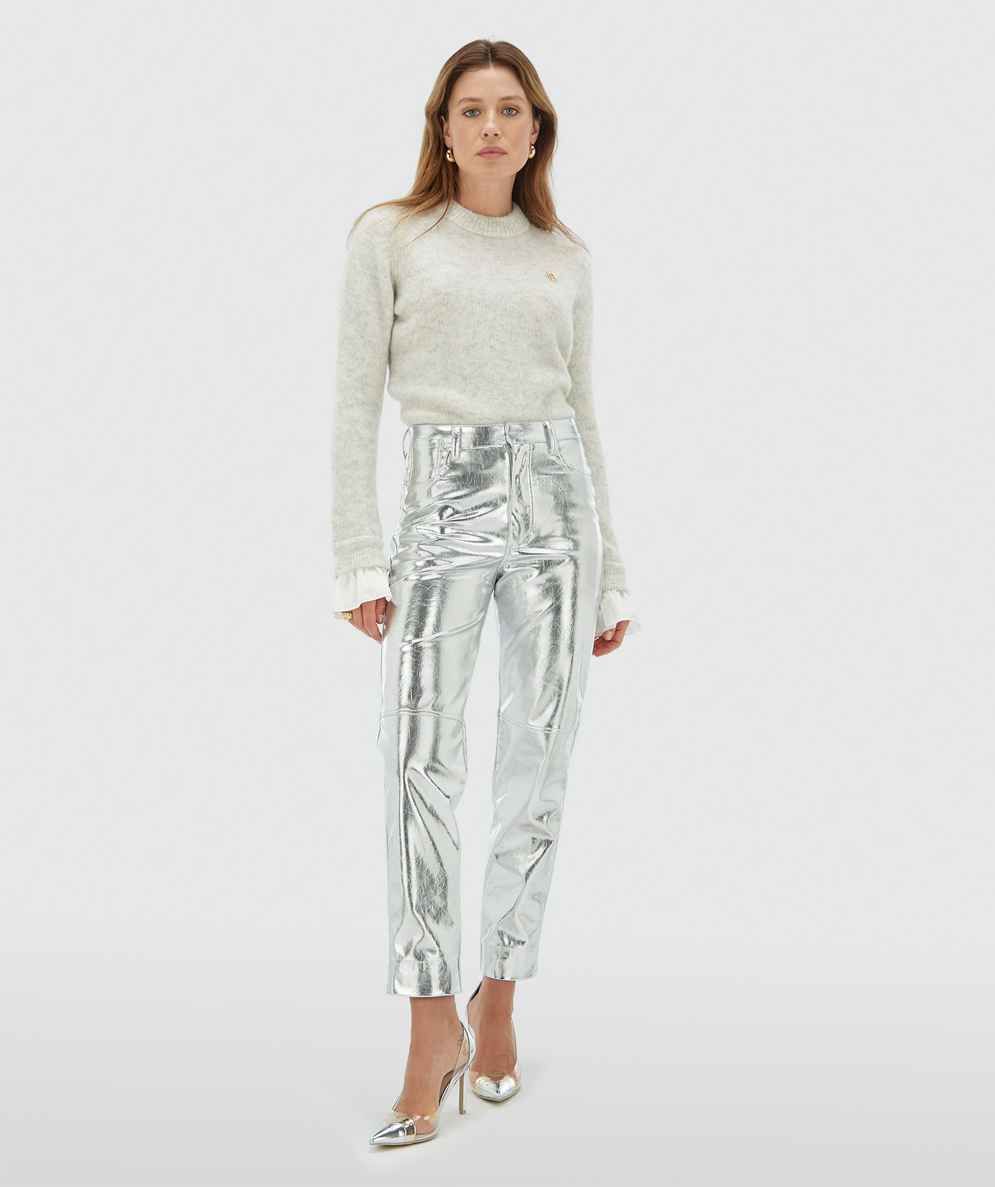 HALIAH high-waisted slim fit trousers