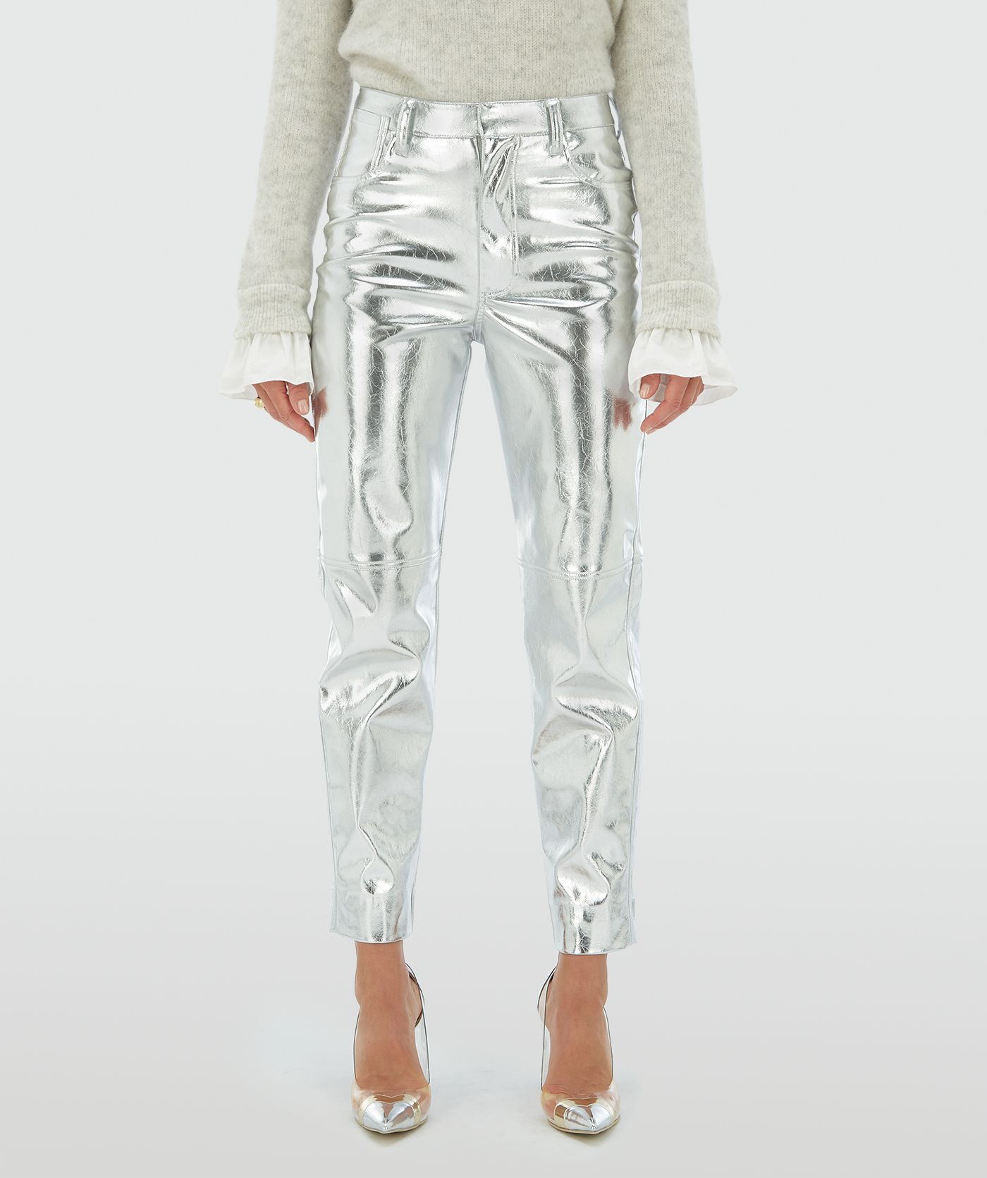 HALIAH high-waisted slim fit trousers