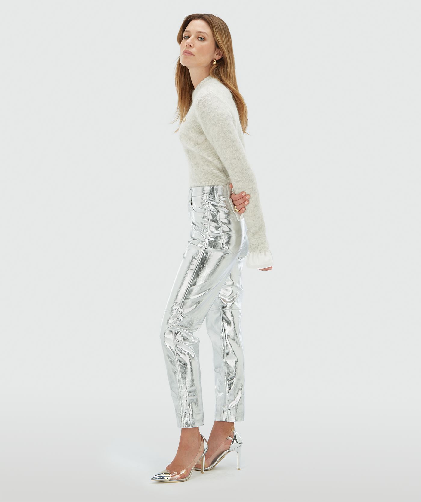 HALIAH high-waisted slim fit trousers