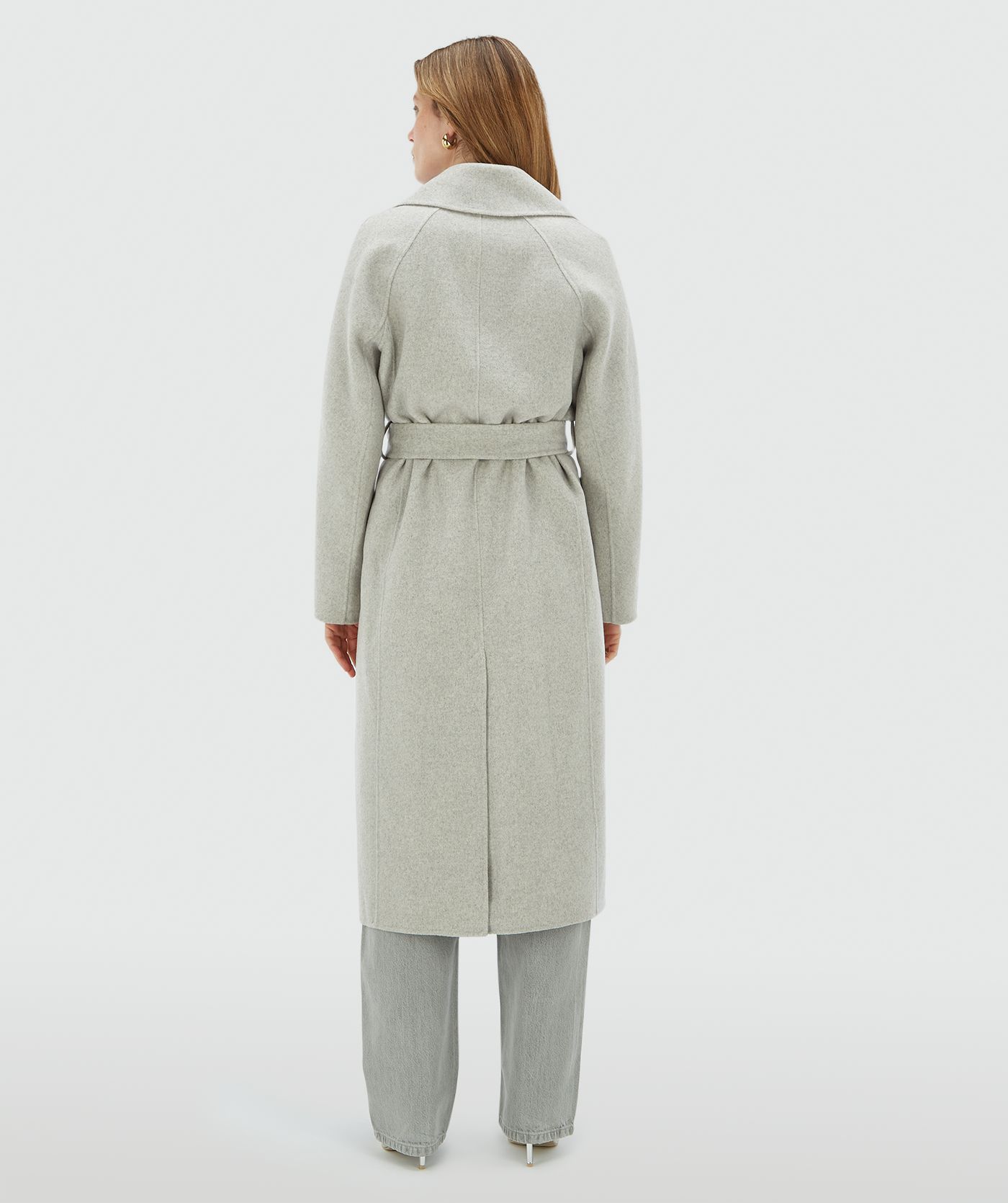 HARPER straight fit coat with cashmere