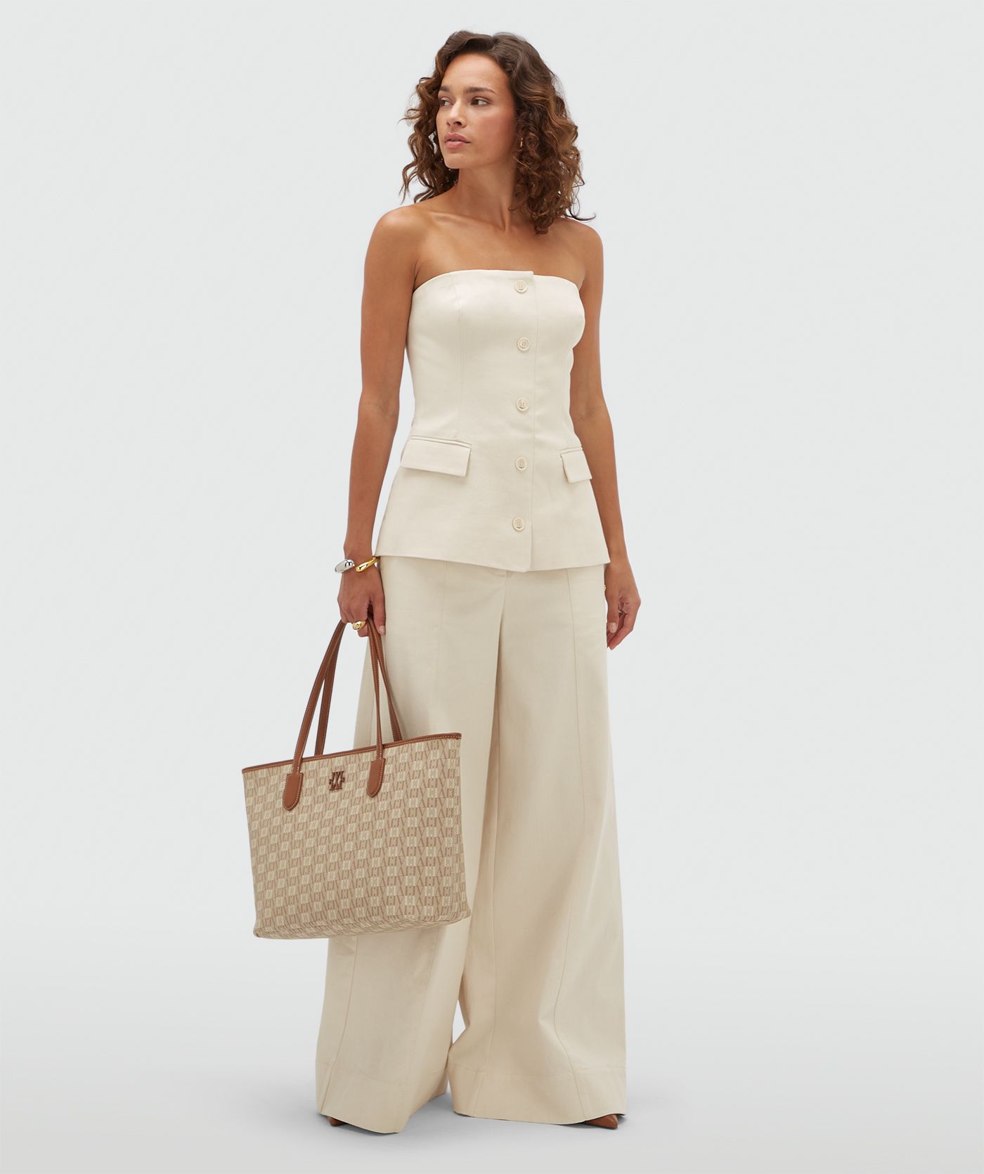 JV-HUDA shopper with logo print