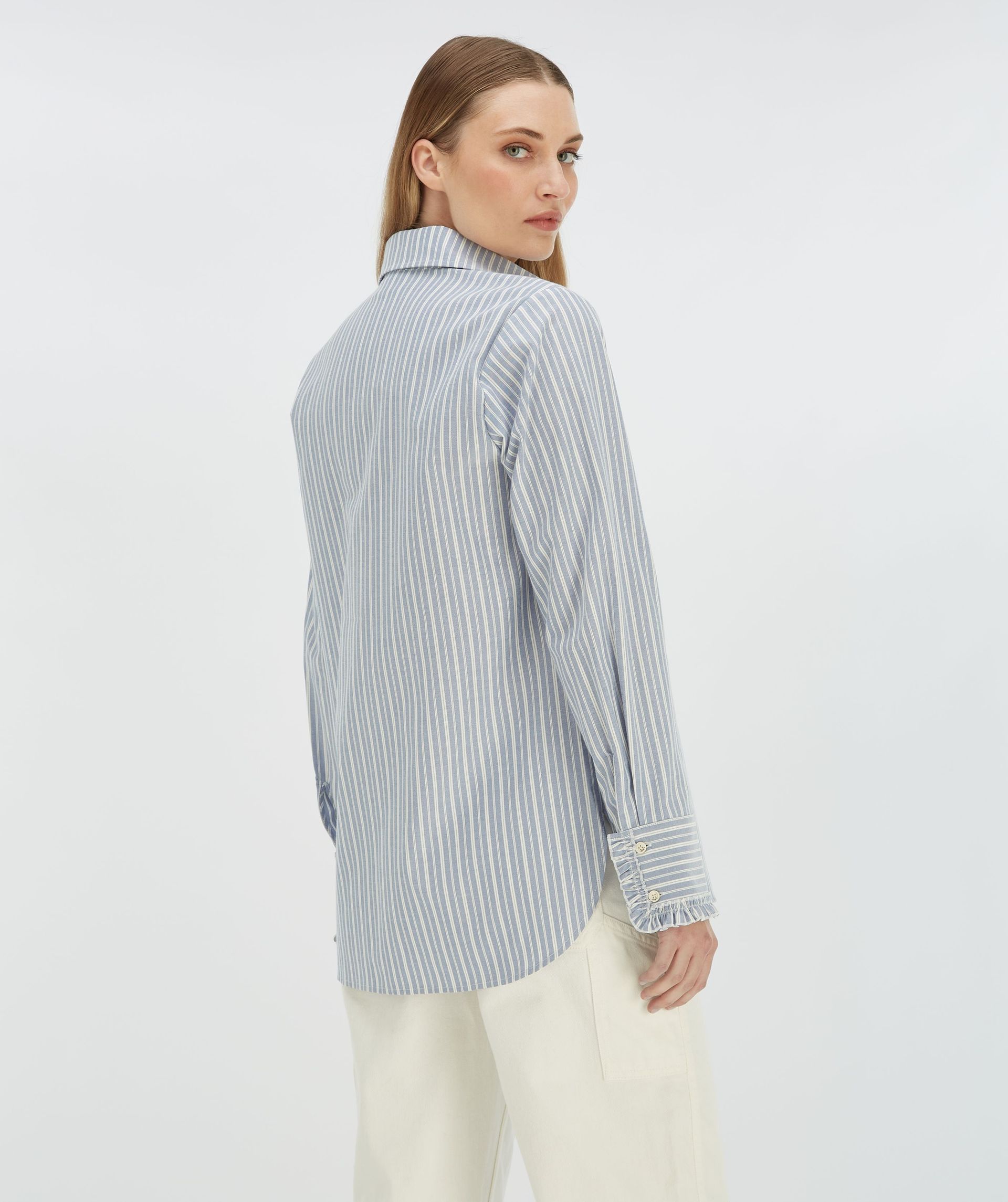 JENNIE regular fit blouse met strepen en ruches
