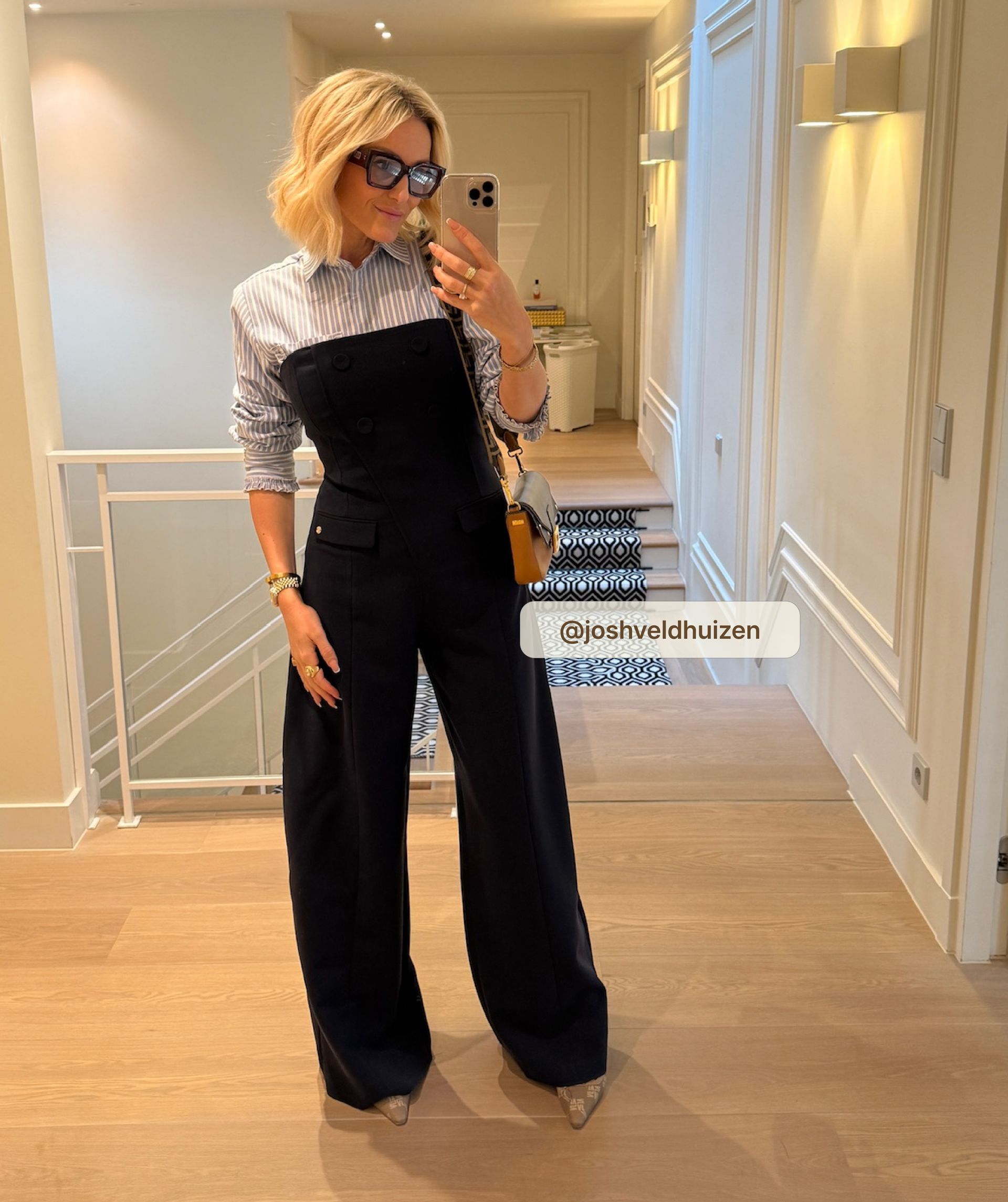 JENNIE regular fit blouse met strepen en ruches