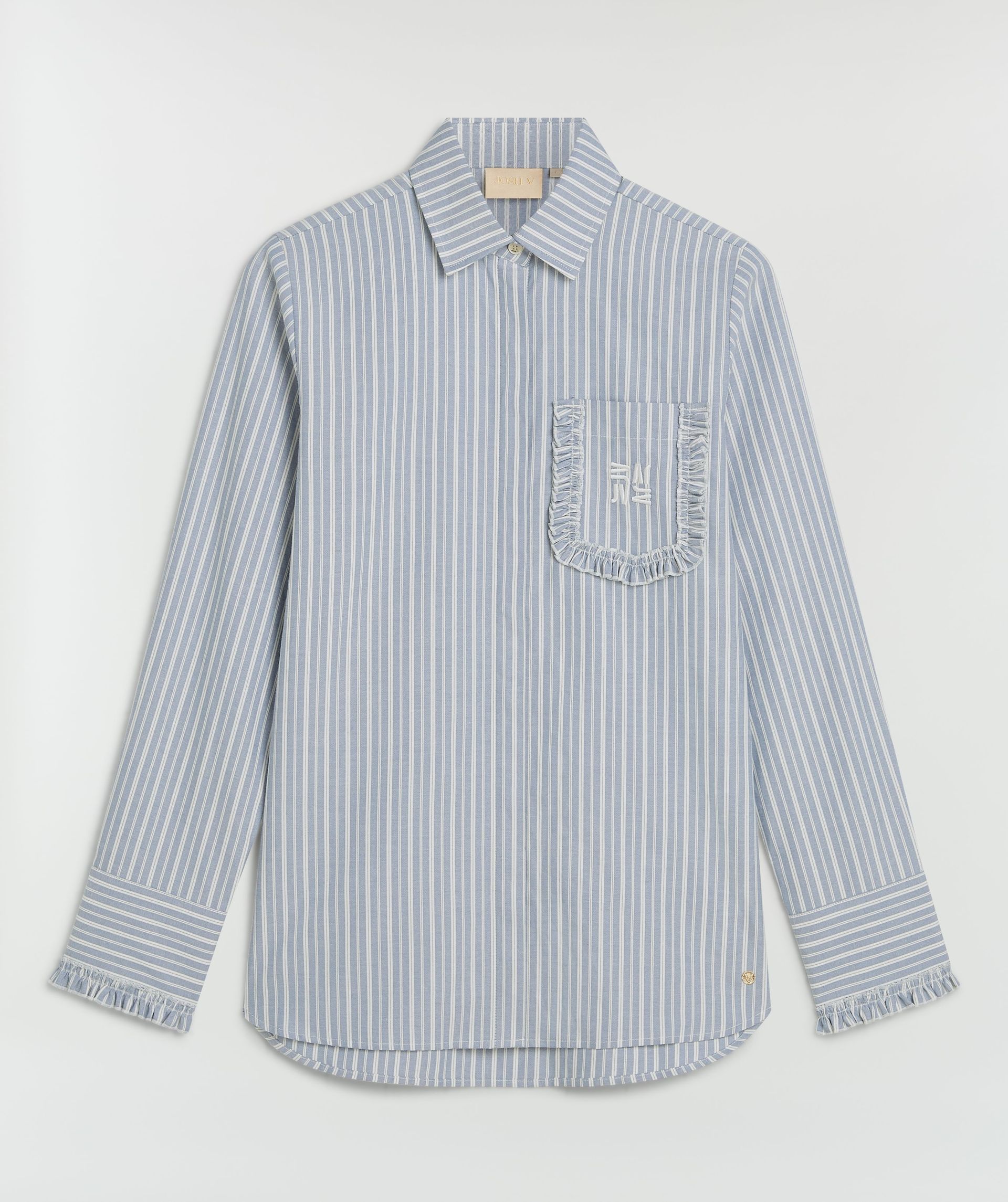 JENNIE regular fit blouse met strepen en ruches