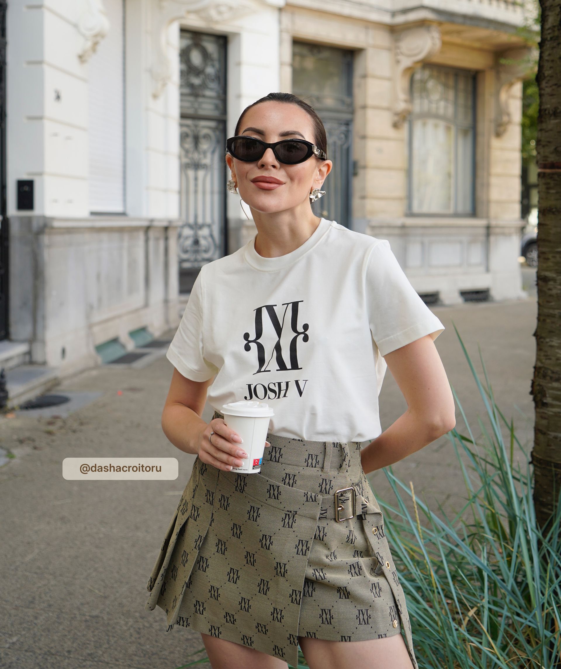 JV DORIE MONOGRAM slim fit T-shirt