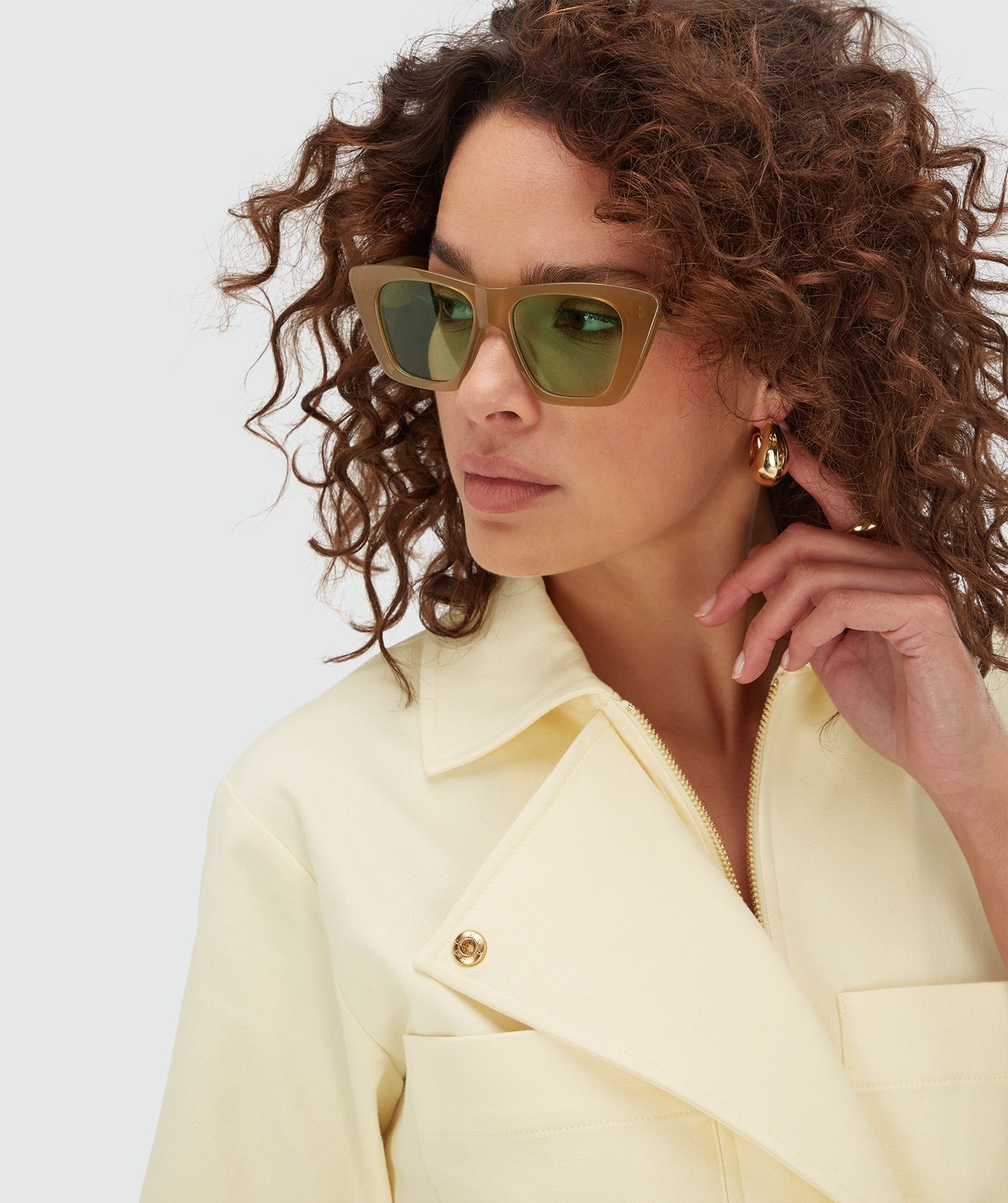 JV MARLOW zonnebril Olive Green l JOSH V | Official online shop