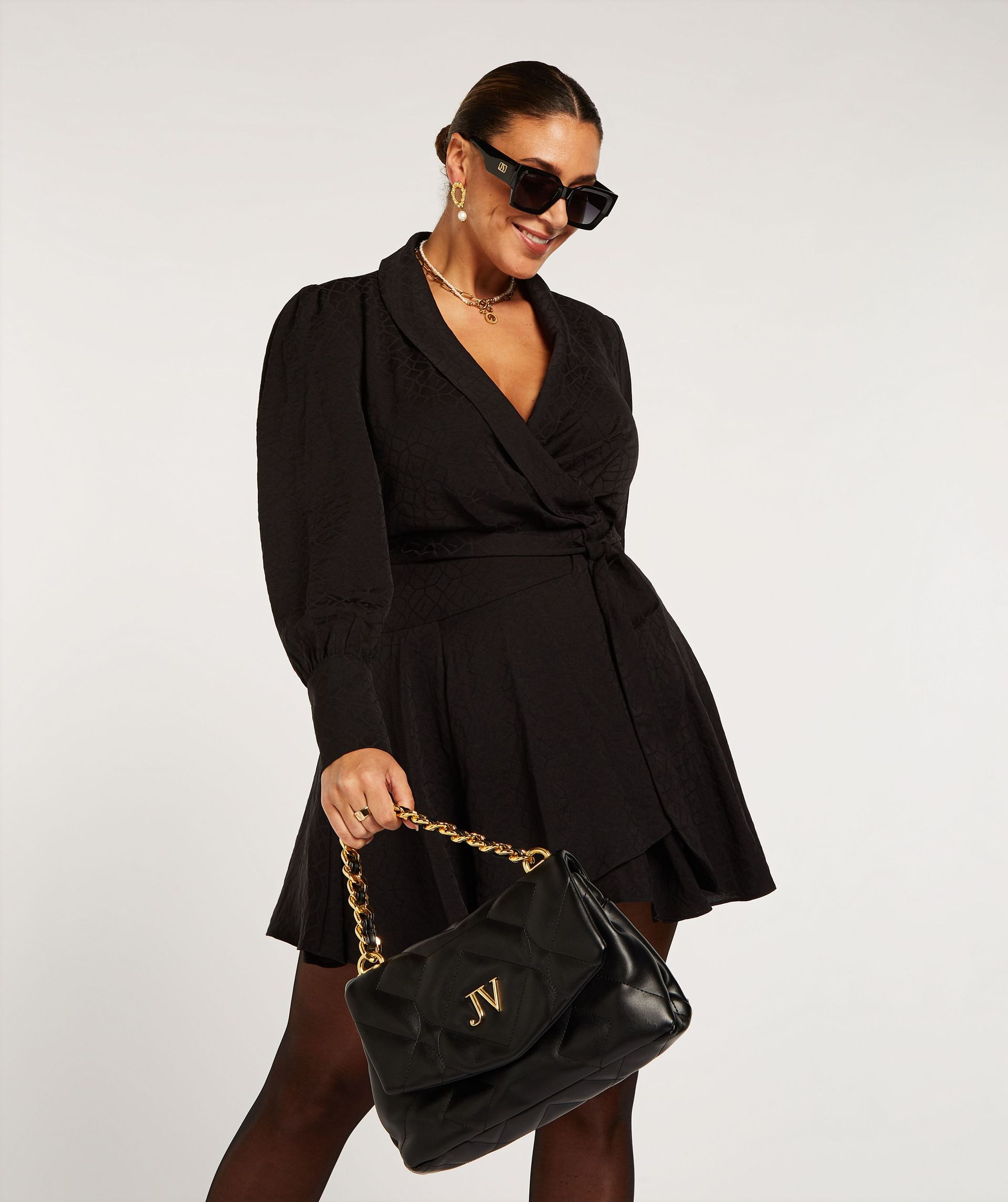 JV-TAMAYA regular fit jurk met logo