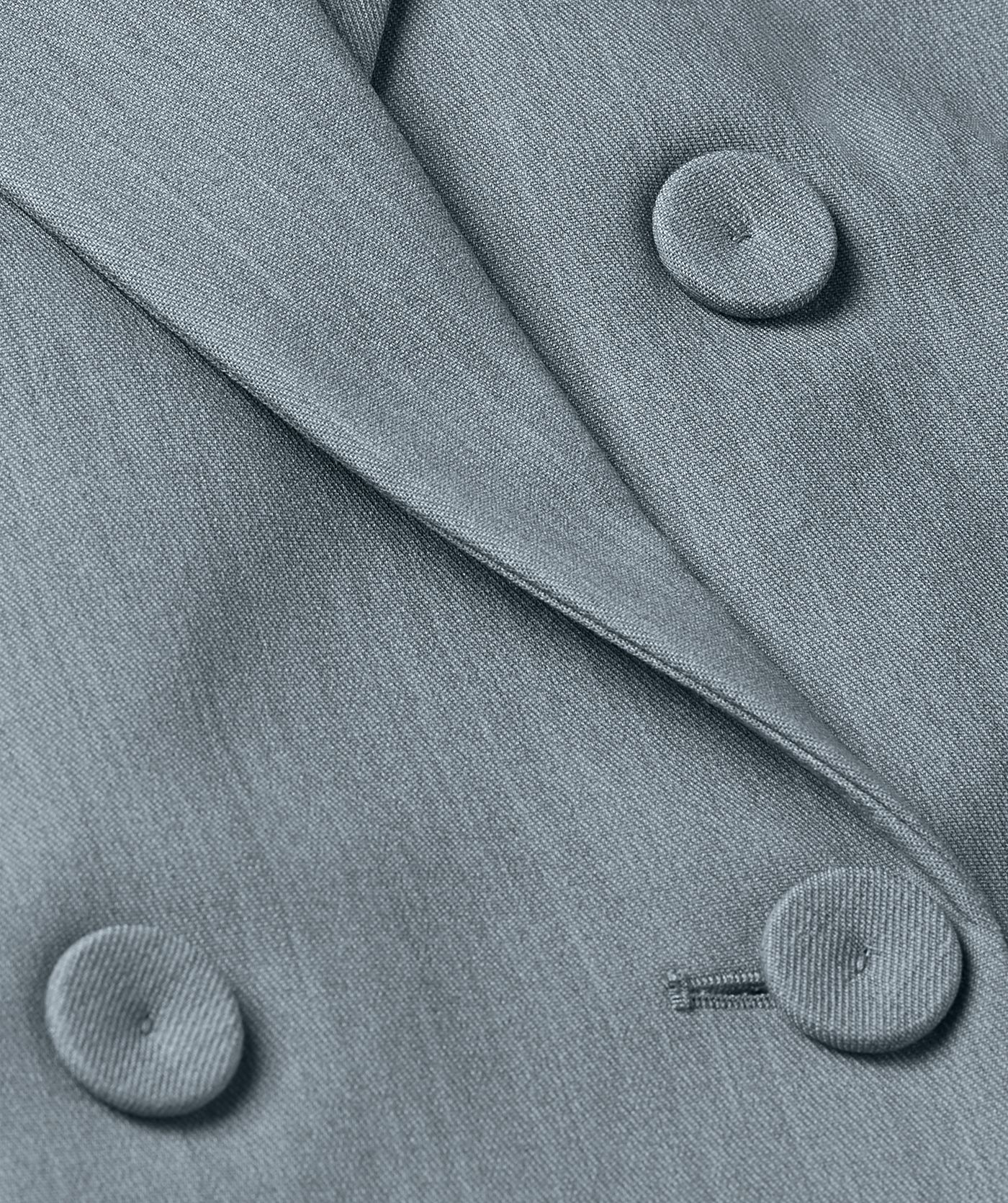 Close-up van een fitted blazer in de kleur Sky Blue Melange
