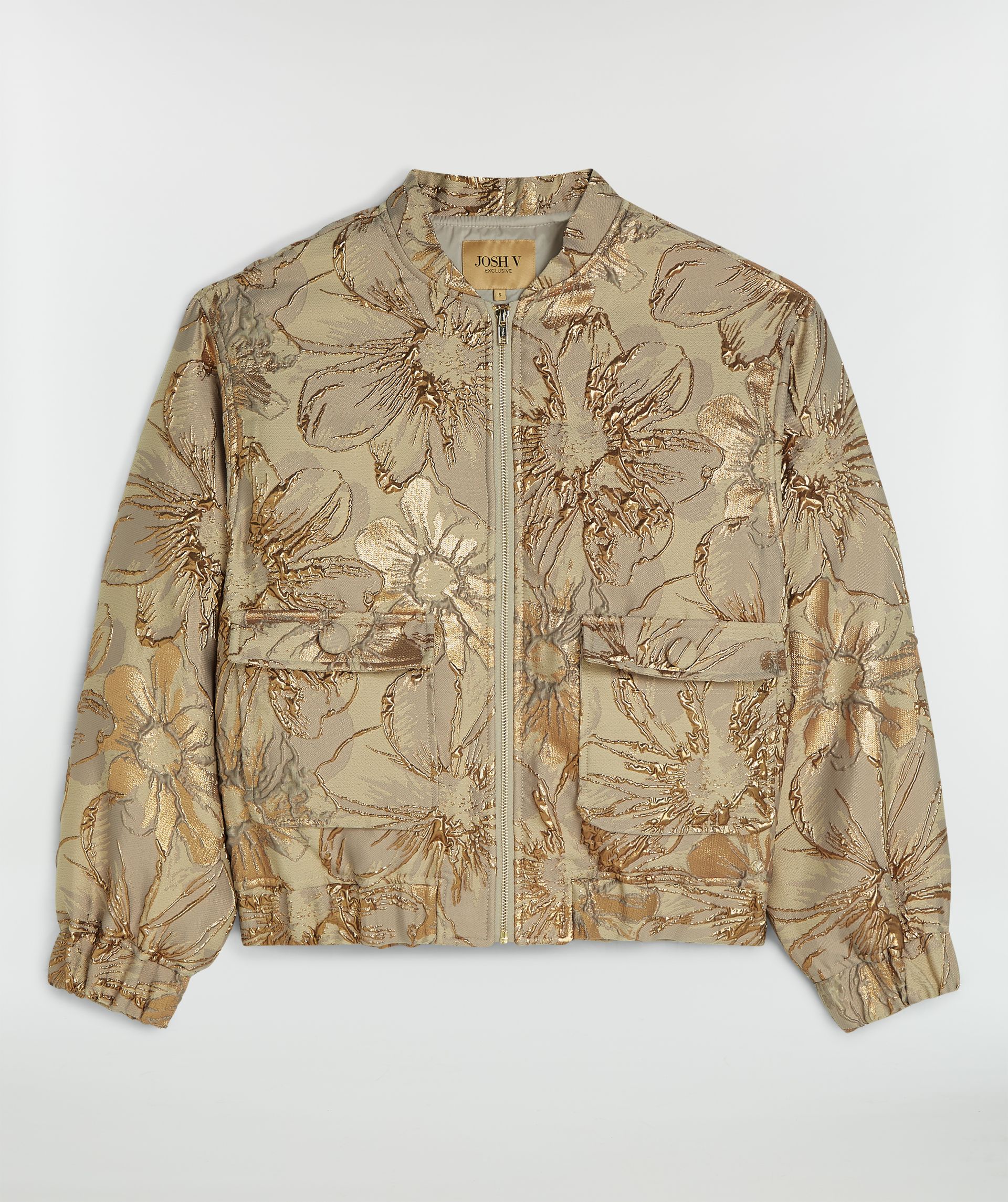 KELSEY oversized bomberjack met metallic details