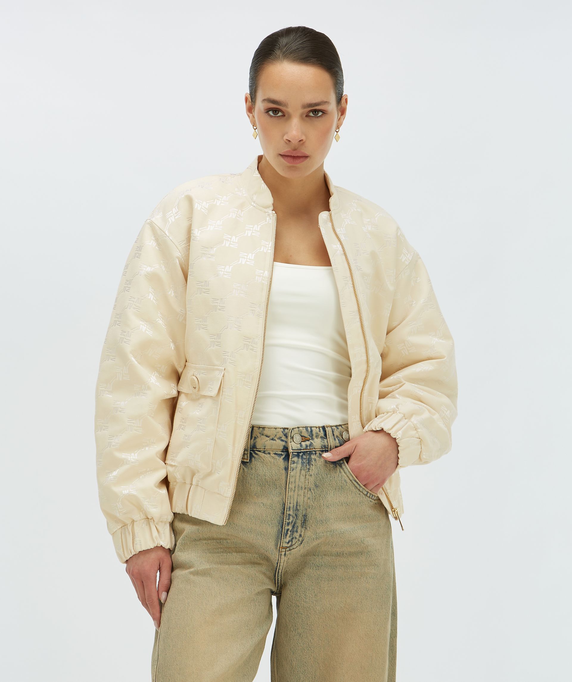 KELSEY oversized Bomberjacke mit Logoprint