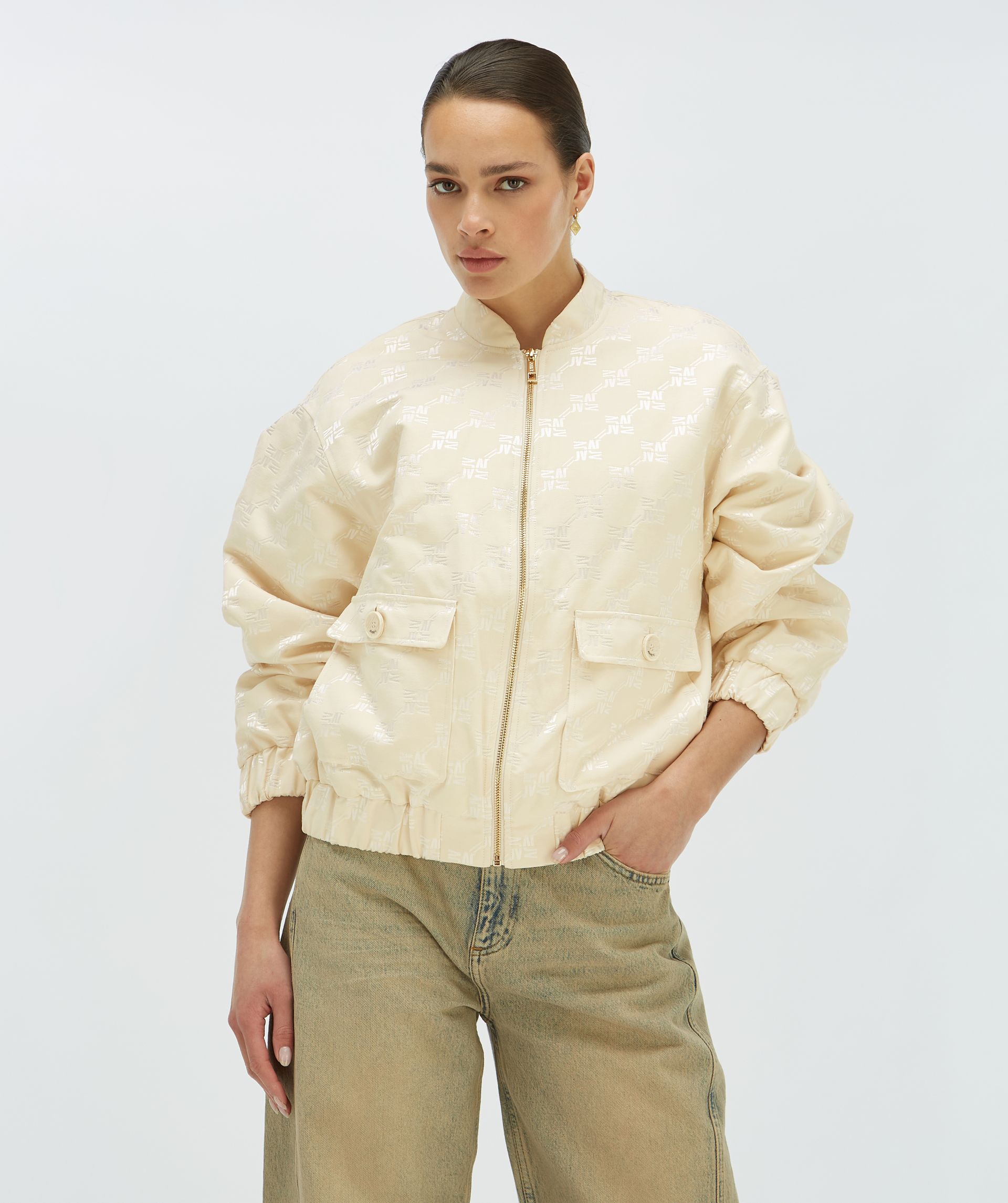 KELSEY oversized Bomberjacke mit Logoprint