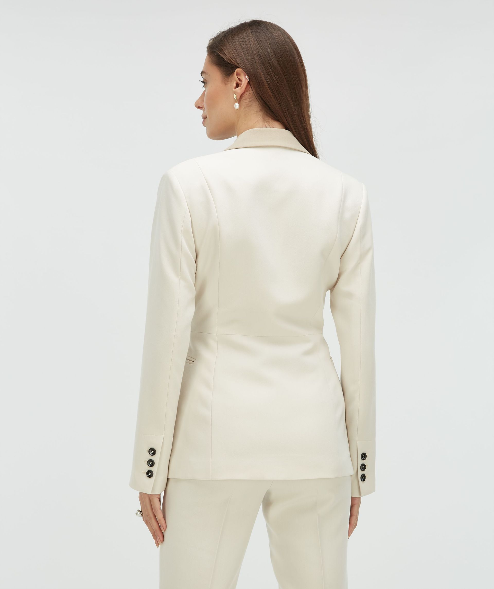 KENNY fitted blazer met contrast effect